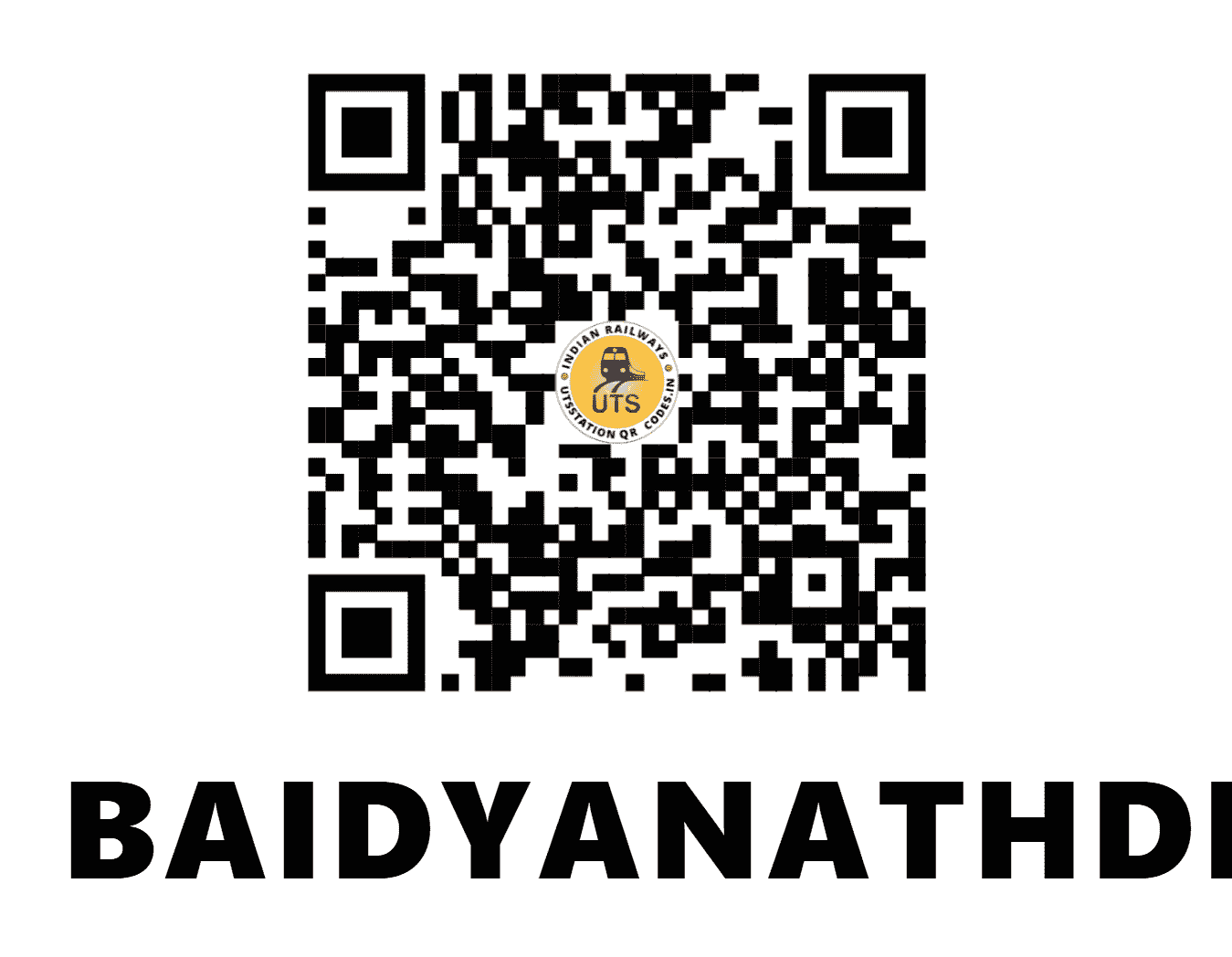 UTS QR Code for BAIDYANATHDHAM - BDME (ER - JHARKHAND)