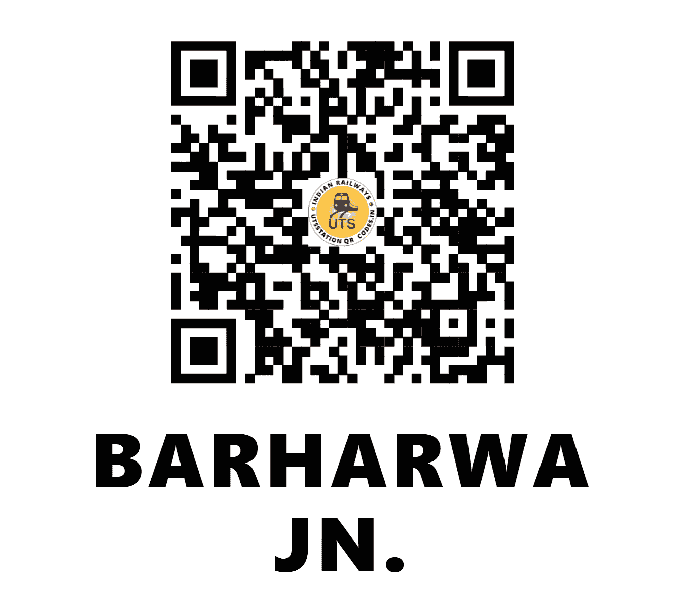 UTS QR Code for BARHARWA JN. - BHW (ER - JHARKHAND)