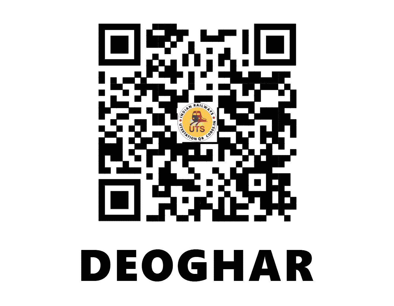 UTS QR Code for DEOGHAR - DGHR (ER - JHARKHAND)