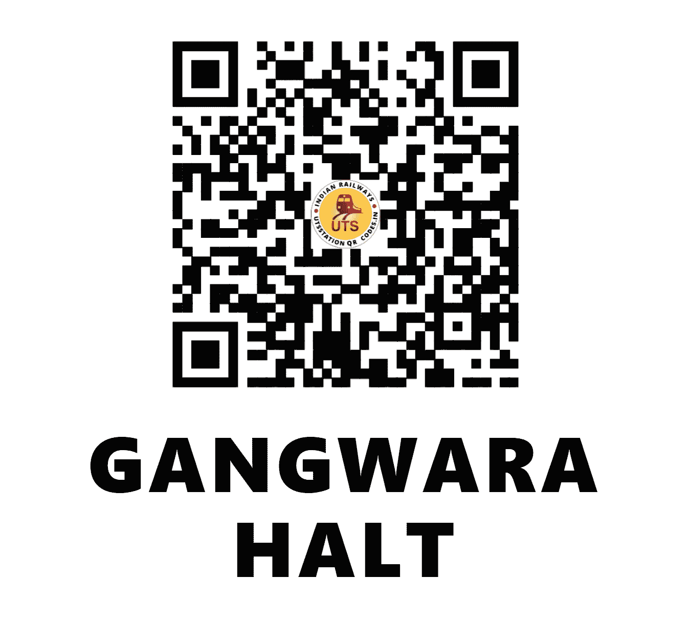 UTS QR Code for GANGWARA HALT - GGWA (ER - JHARKHAND)