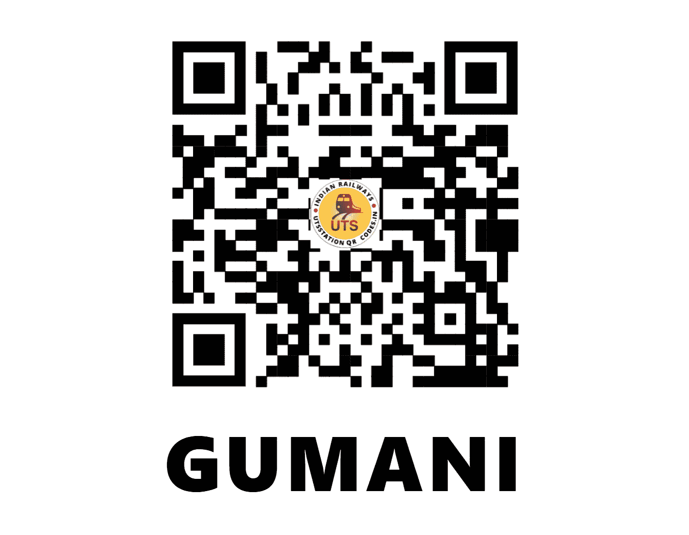 UTS QR Code for GUMANI - GMAN (ER - JHARKHAND)