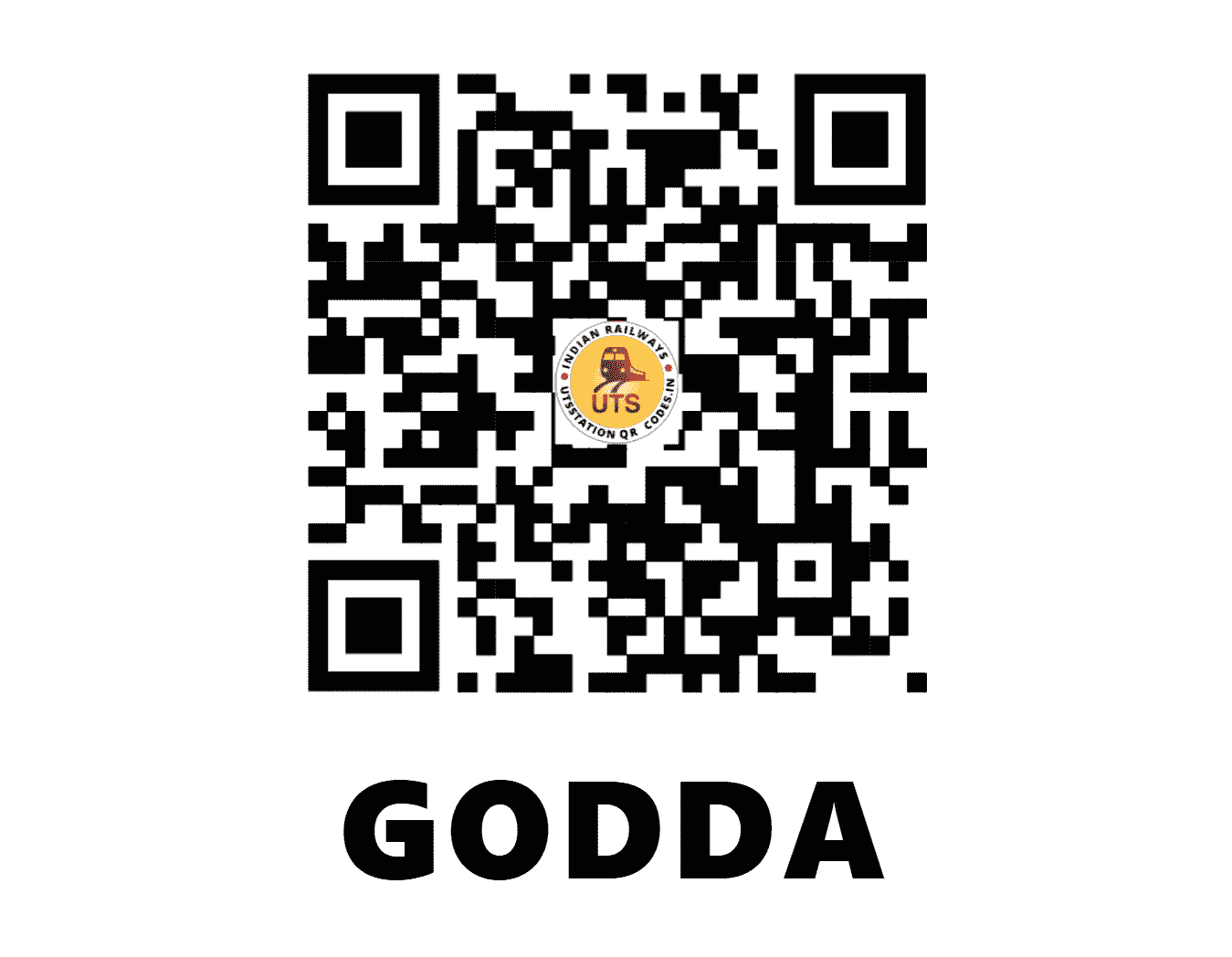 UTS QR Code for GODDA - GODA (ER - JHARKHAND)