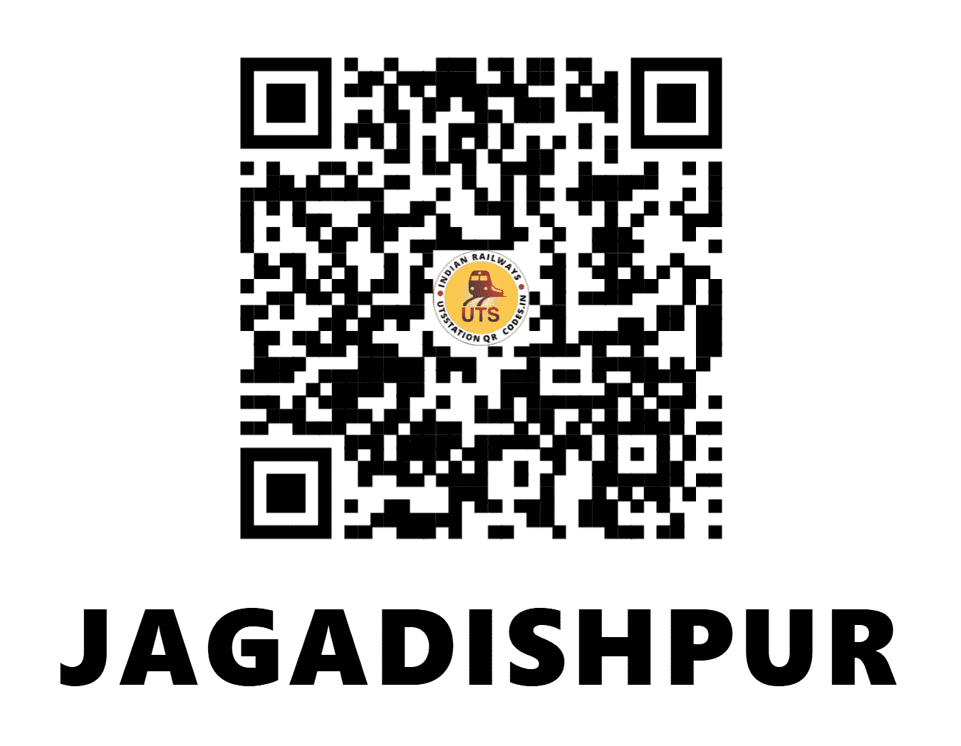 UTS QR Code for JAGADISHPUR - JGD (ER - JHARKHAND)