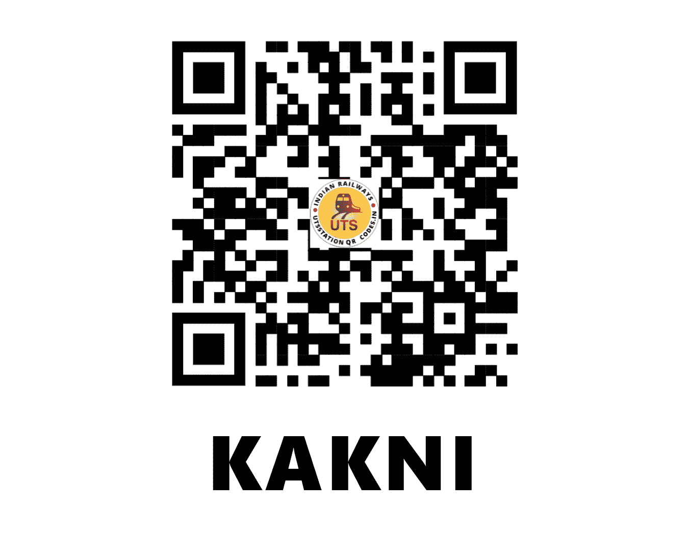 UTS QR Code for KAKNI - KAKI (ER - JHARKHAND)
