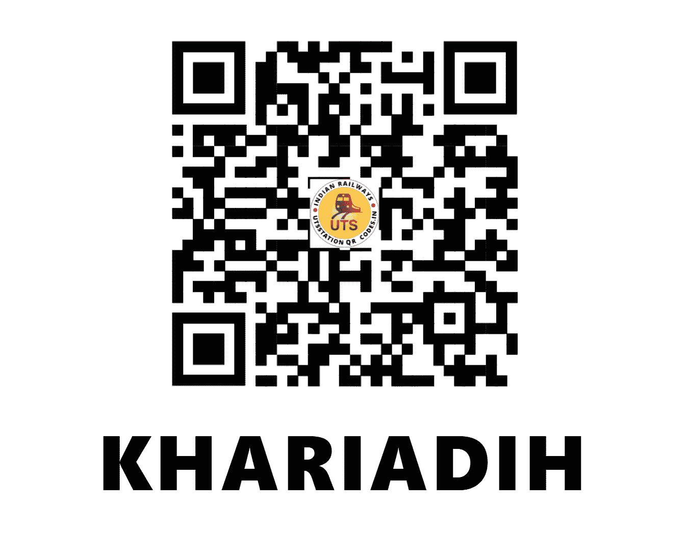 UTS QR Code for KHARIADIH - KHAA (ER - JHARKHAND)