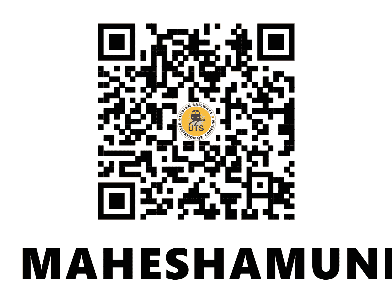 UTS QR Code for MAHESHAMUNDA - MMD (ER - JHARKHAND)