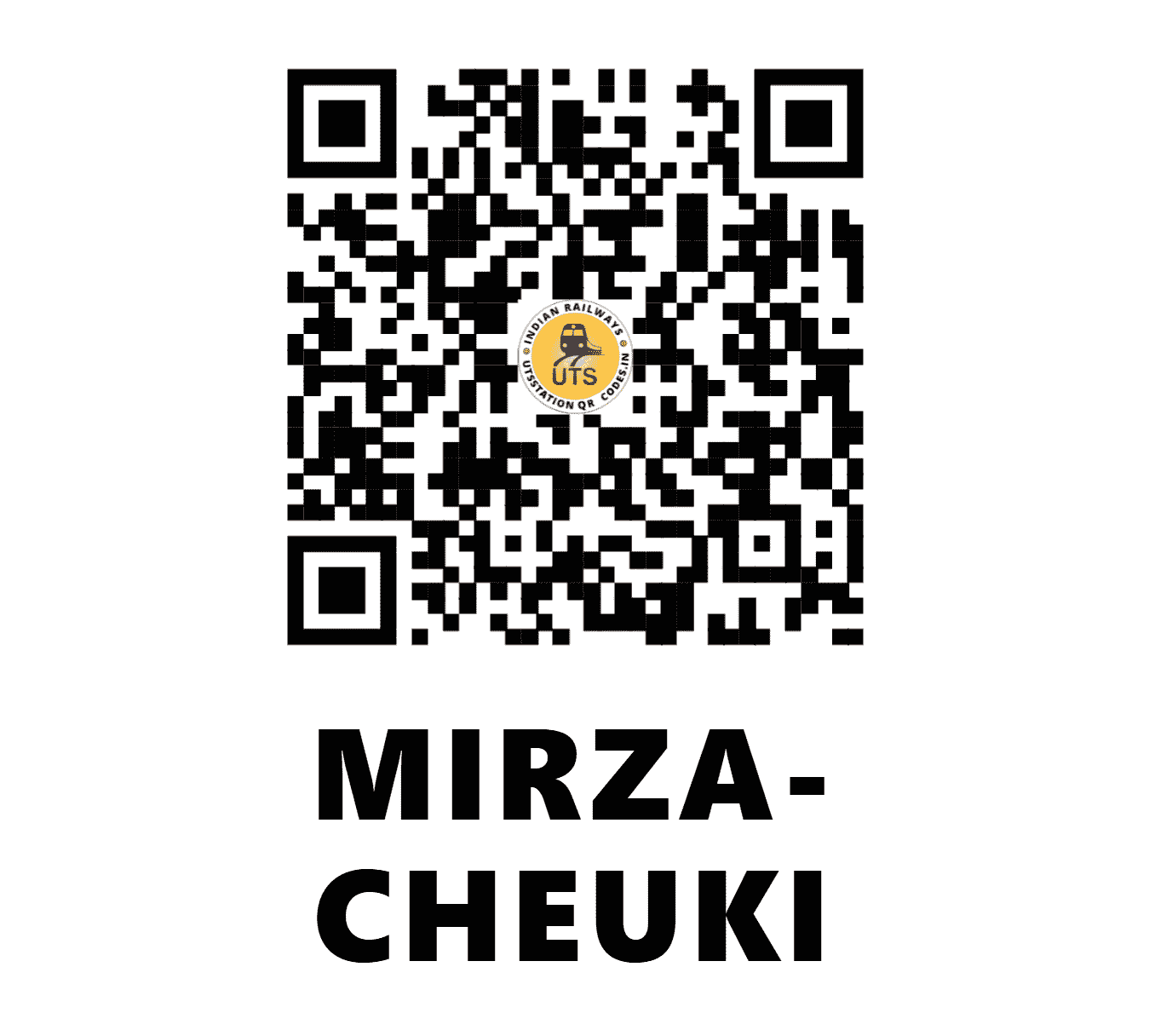 UTS QR Code for MIRZA-CHEUKI - MZC (ER - JHARKHAND)