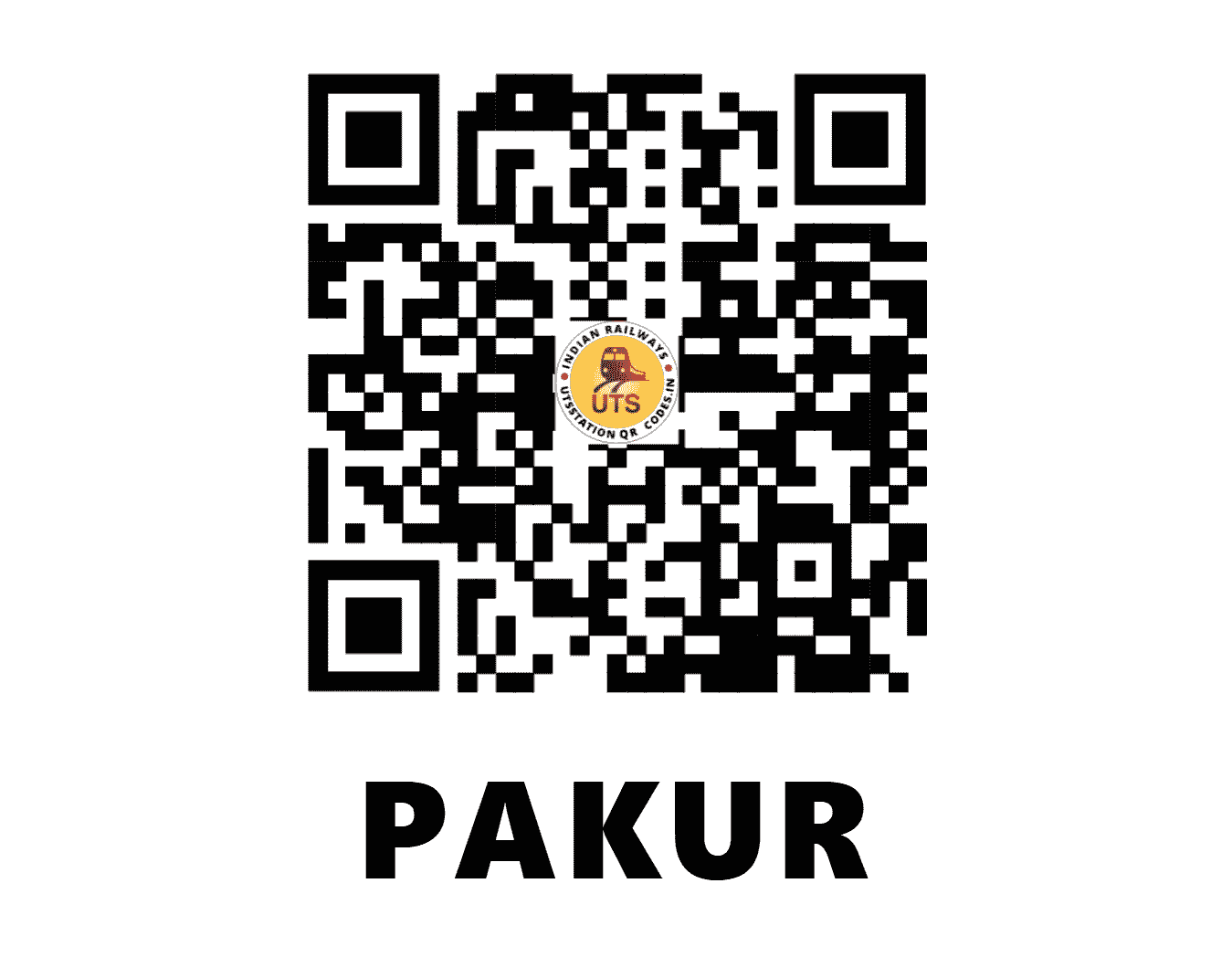 UTS QR Code for PAKUR - PKR (ER - JHARKHAND)