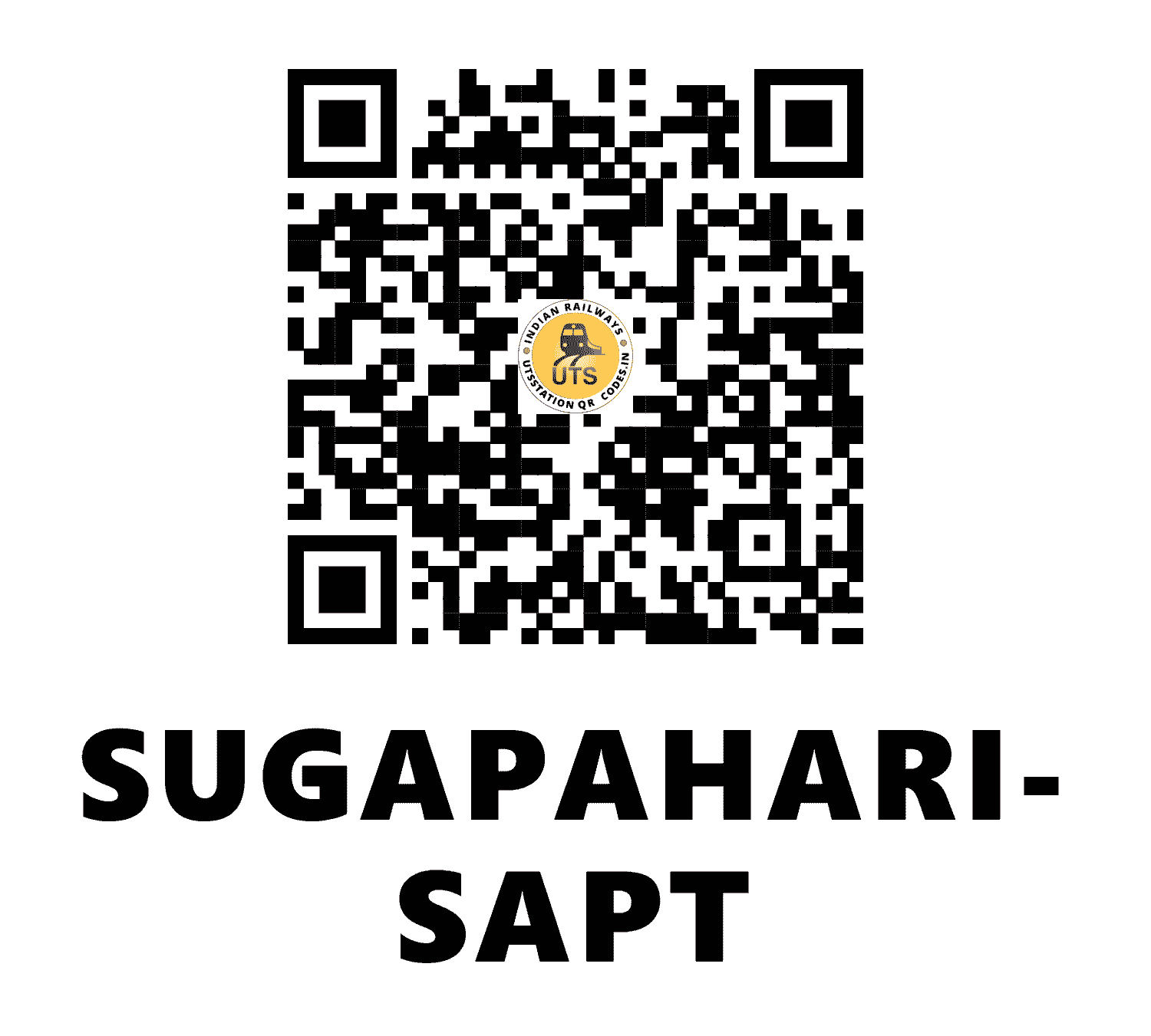 UTS QR Code for Sugapahari-SAPT - SAPT (ER - JHARKHAND)