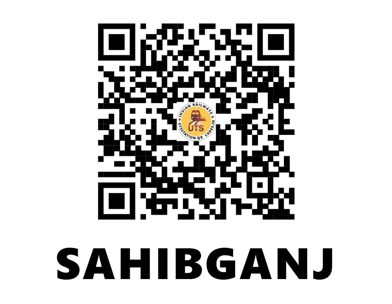UTS QR Code for SAHIBGANJ - SBG (ER - JHARKHAND)