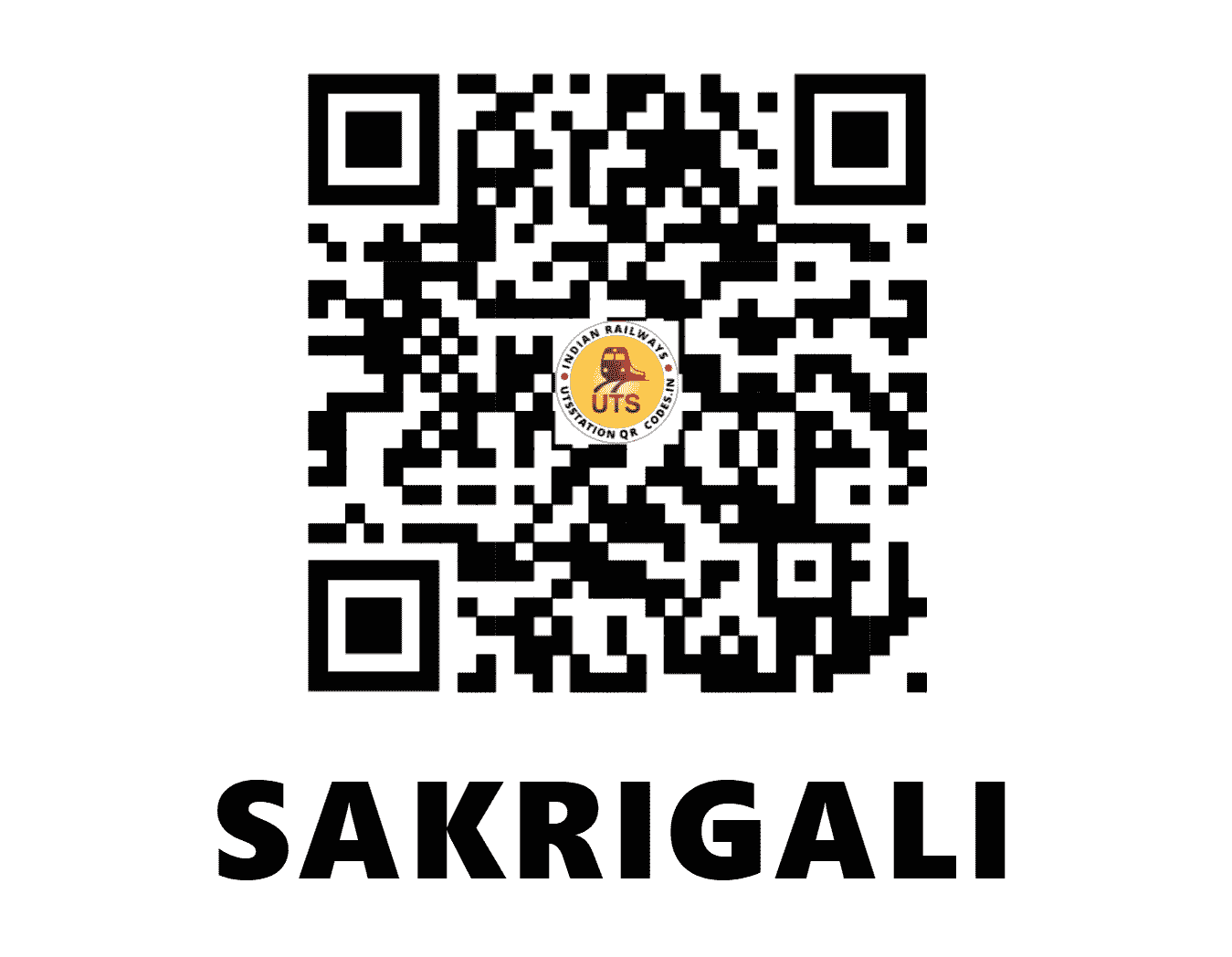 UTS QR Code for SAKRIGALI - SLJ (ER - JHARKHAND)