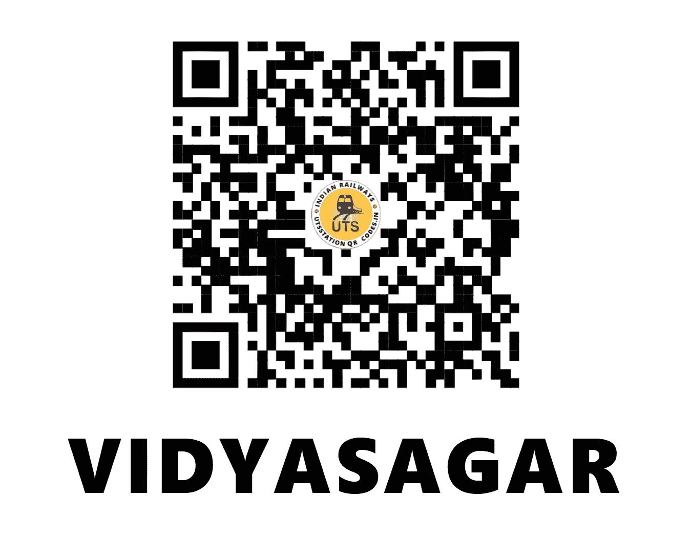 UTS QR Code for VIDYASAGAR - VDS (ER - JHARKHAND)