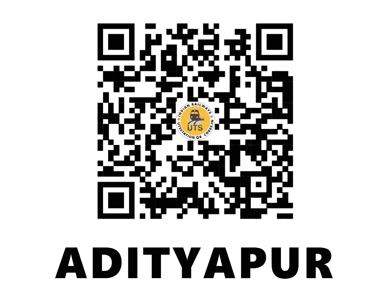 UTS QR Code for ADITYAPUR - ADTP (SE - JHARKHAND)