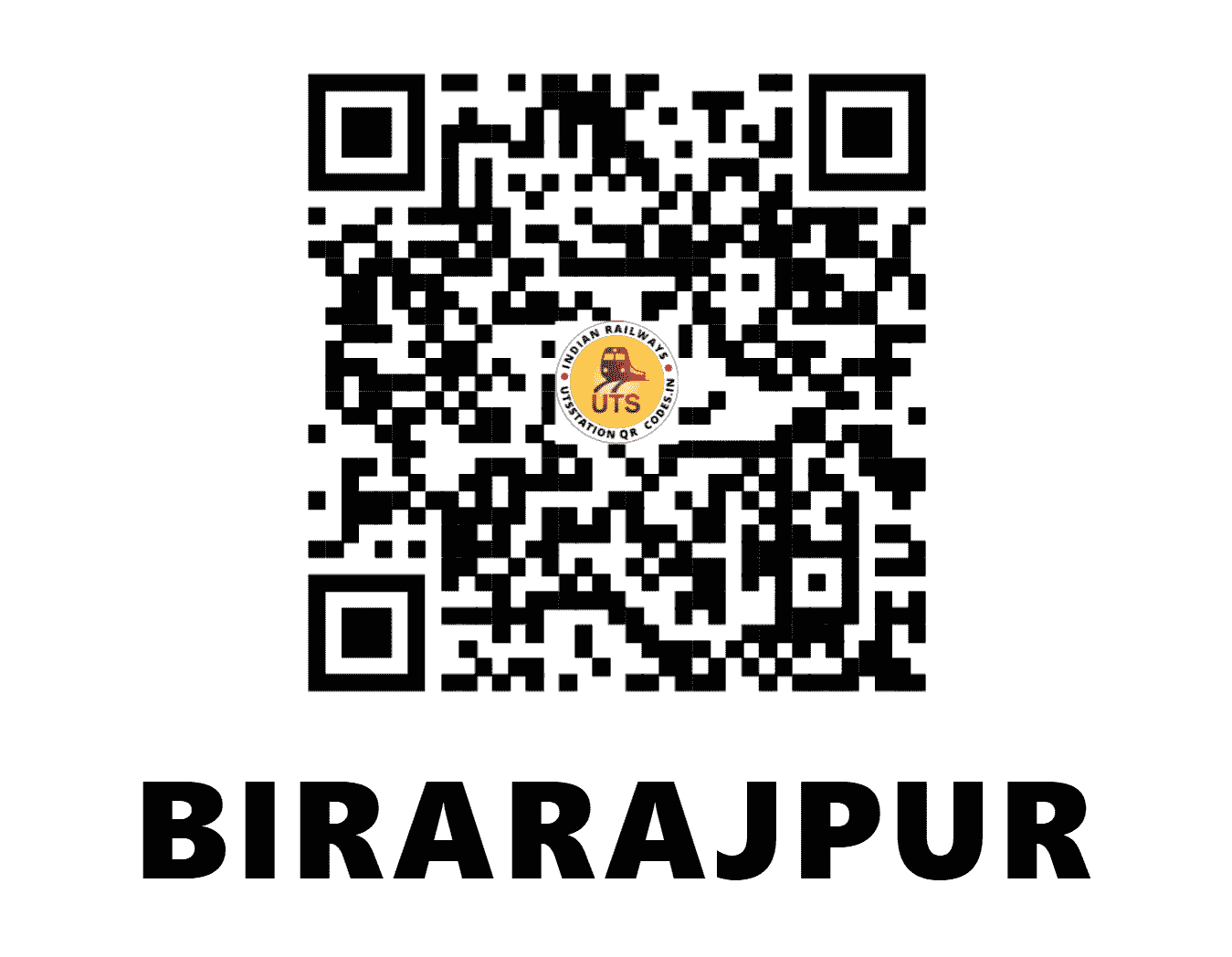 UTS QR Code for BIRARAJPUR - BIRP (SE - JHARKHAND)