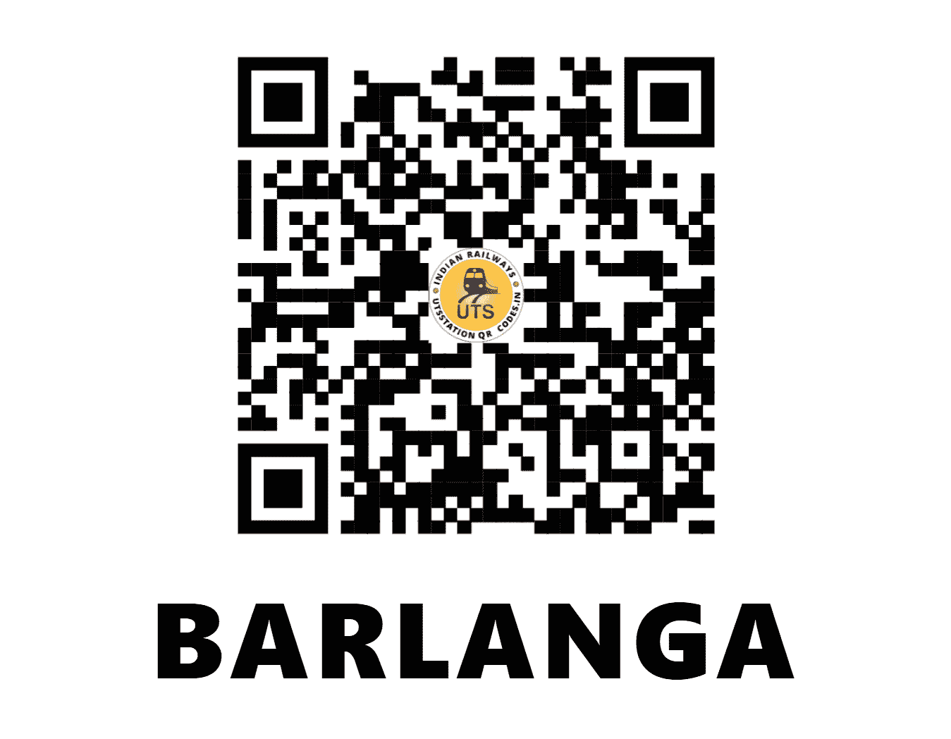 UTS QR Code for BARLANGA - BLNG (SE - JHARKHAND)
