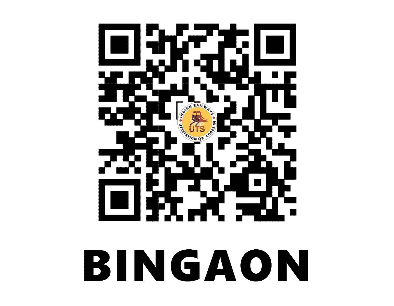 UTS QR Code for BINGAON - BNGO (SE - JHARKHAND)