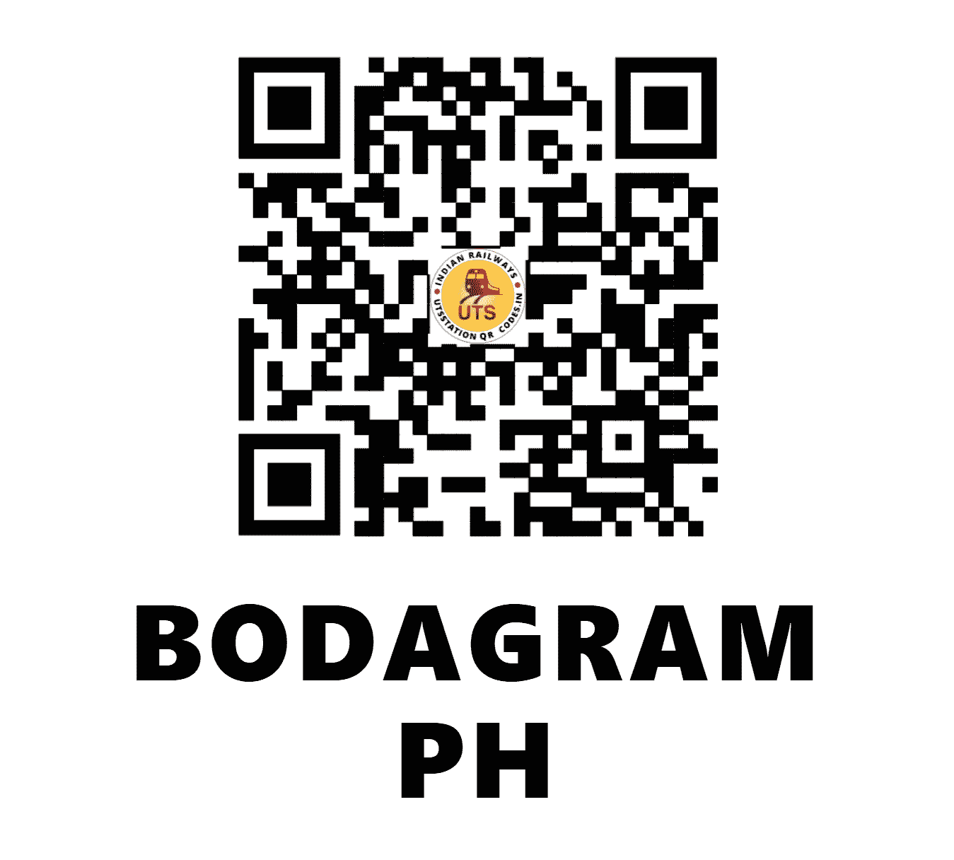 UTS QR Code for BODAGRAM PH - BODG (SE - JHARKHAND)