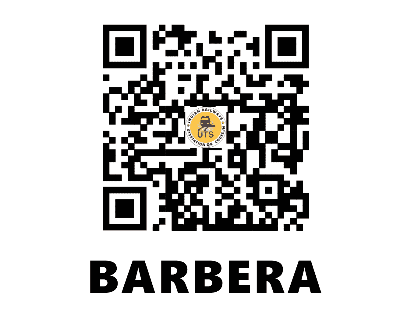 UTS QR Code for BARBERA - BRBR (SE - JHARKHAND)