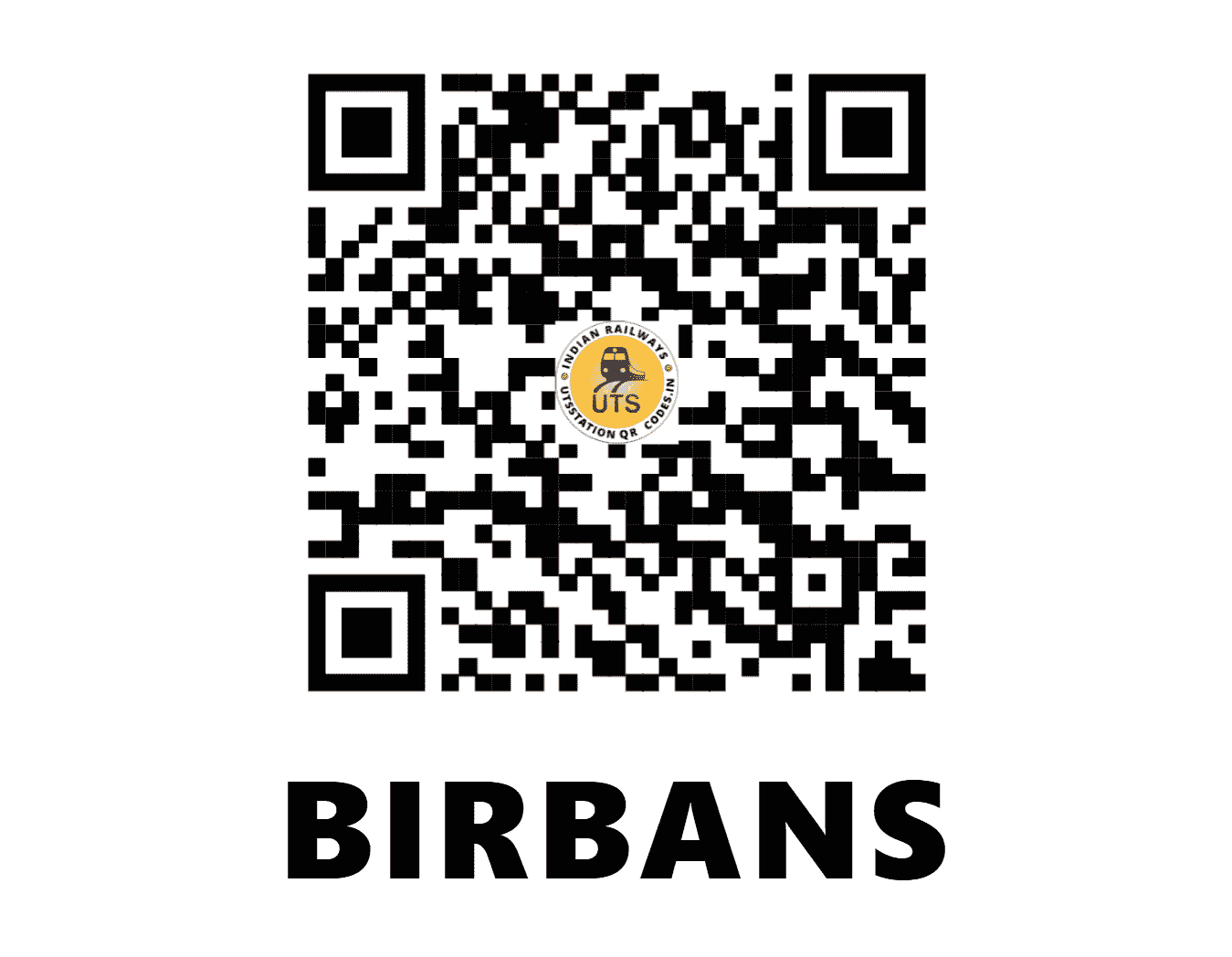 UTS QR Code for BIRBANS - BRBS (SE - JHARKHAND)