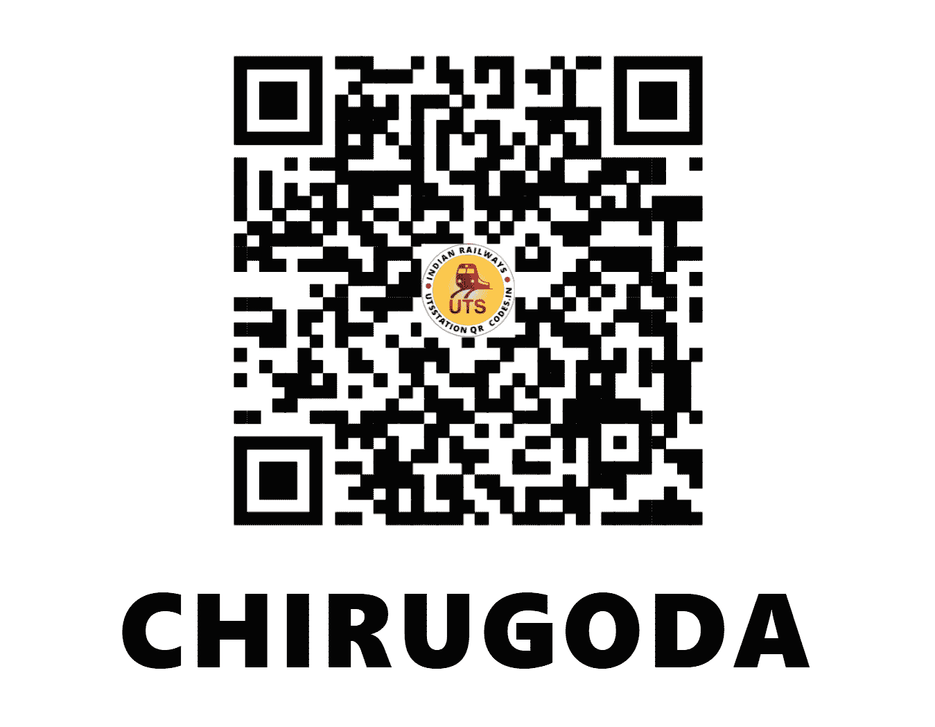UTS QR Code for CHIRUGODA - CHGA (SE - JHARKHAND)