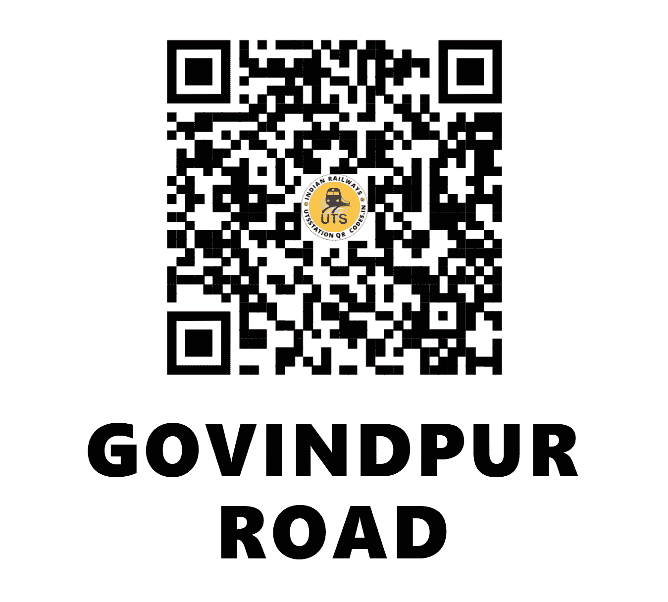 UTS QR Code for GOVINDPUR ROAD - GBX (SE - JHARKHAND)