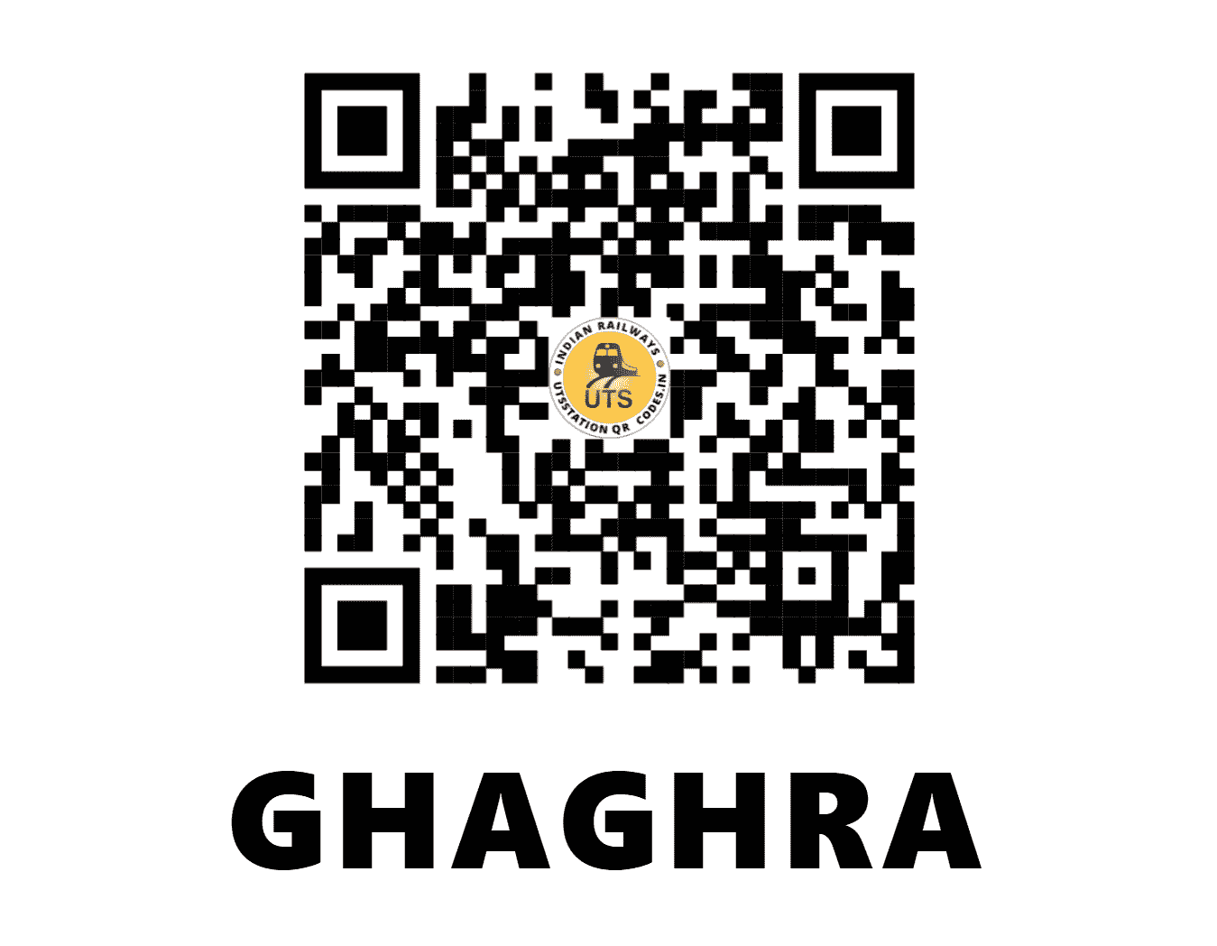 UTS QR Code for GHAGHRA - GHAA (SE - JHARKHAND)