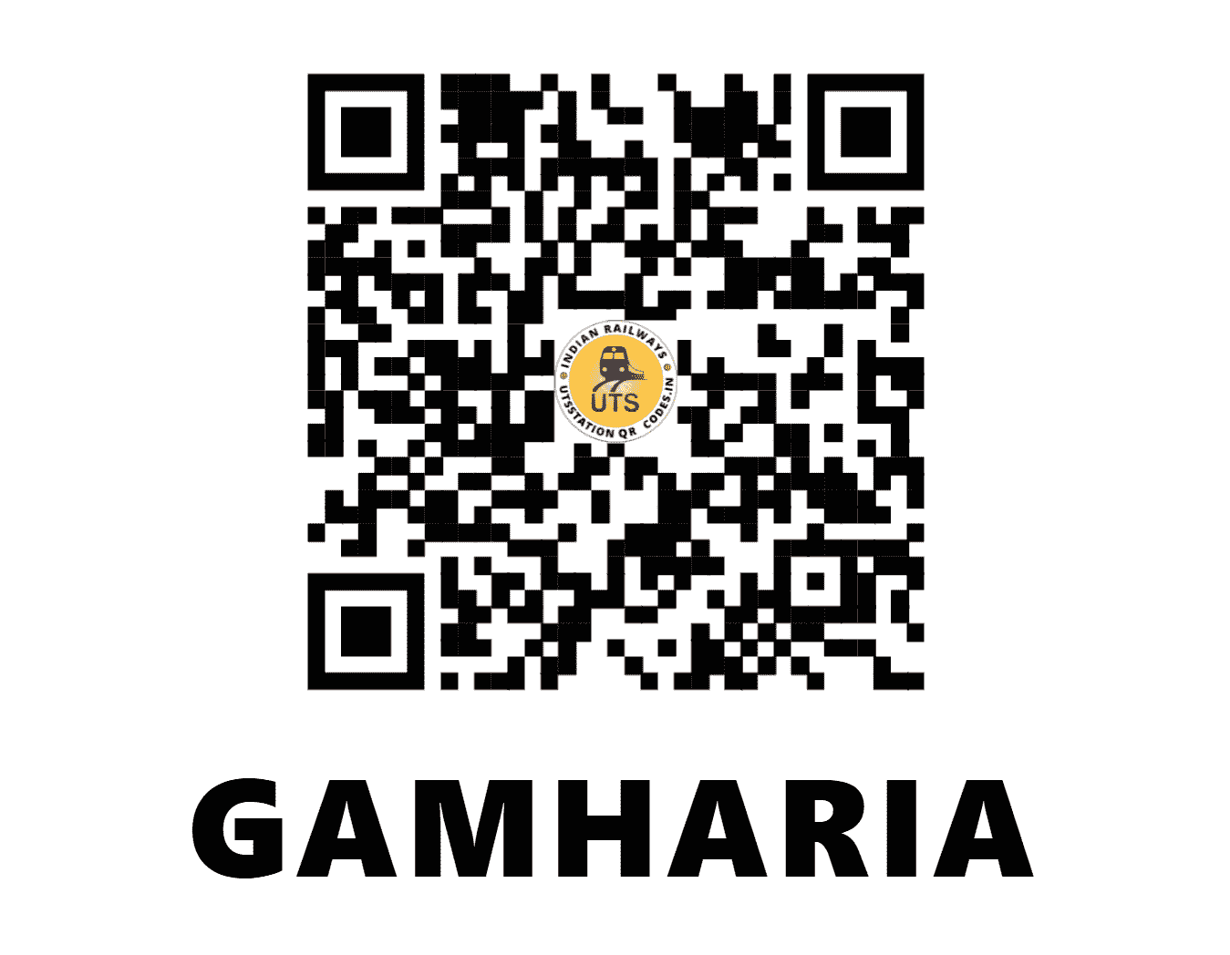UTS QR Code for GAMHARIA - GMH (SE - JHARKHAND)