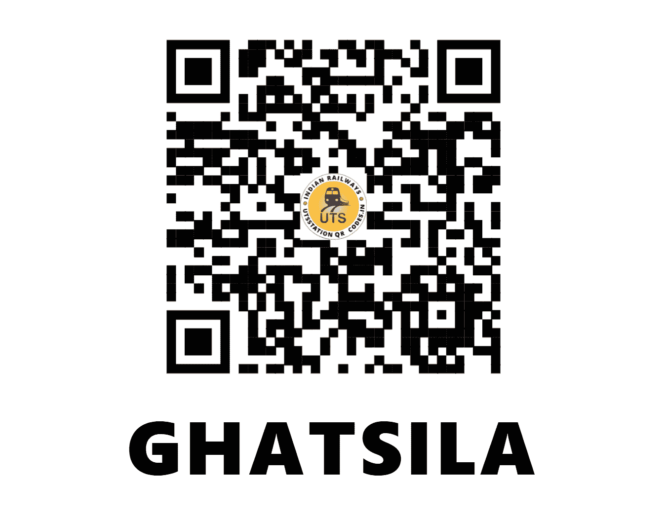 UTS QR Code for GHATSILA - GTS (SE - JHARKHAND)