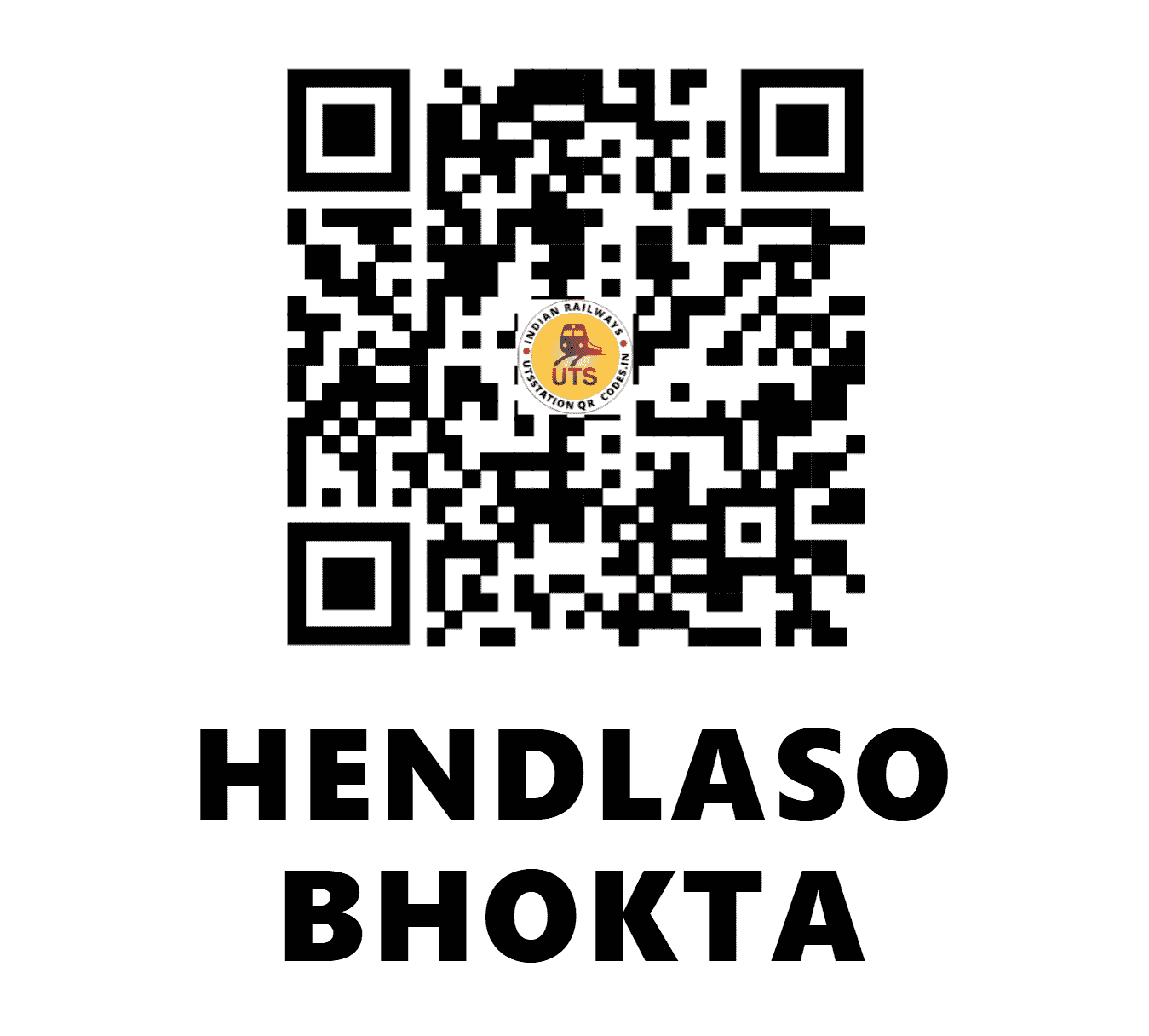 UTS QR Code for HENDLASO BHOKTA - HBB (SE - JHARKHAND)