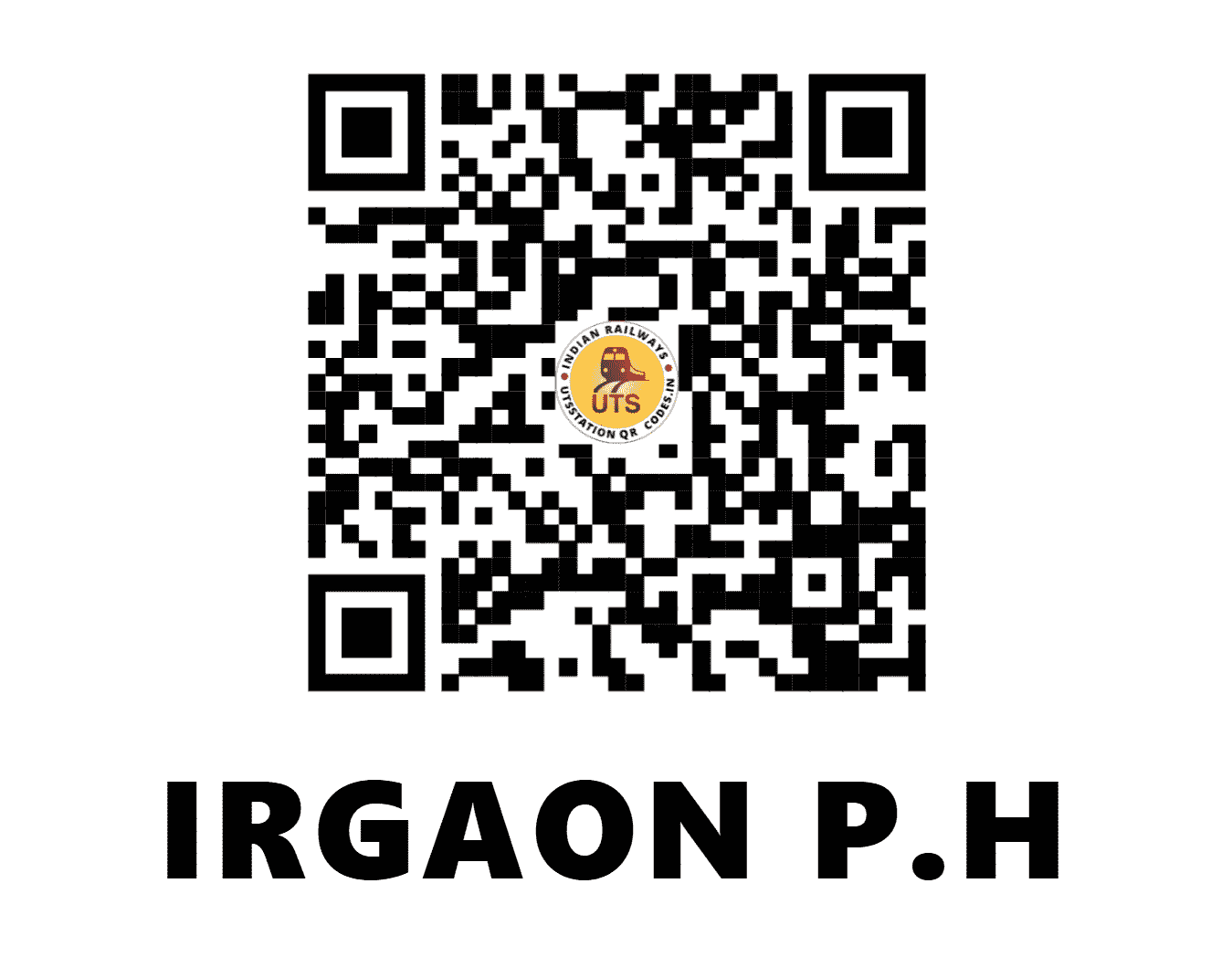 UTS QR Code for IRGAON P.H - IRN (SE - JHARKHAND)