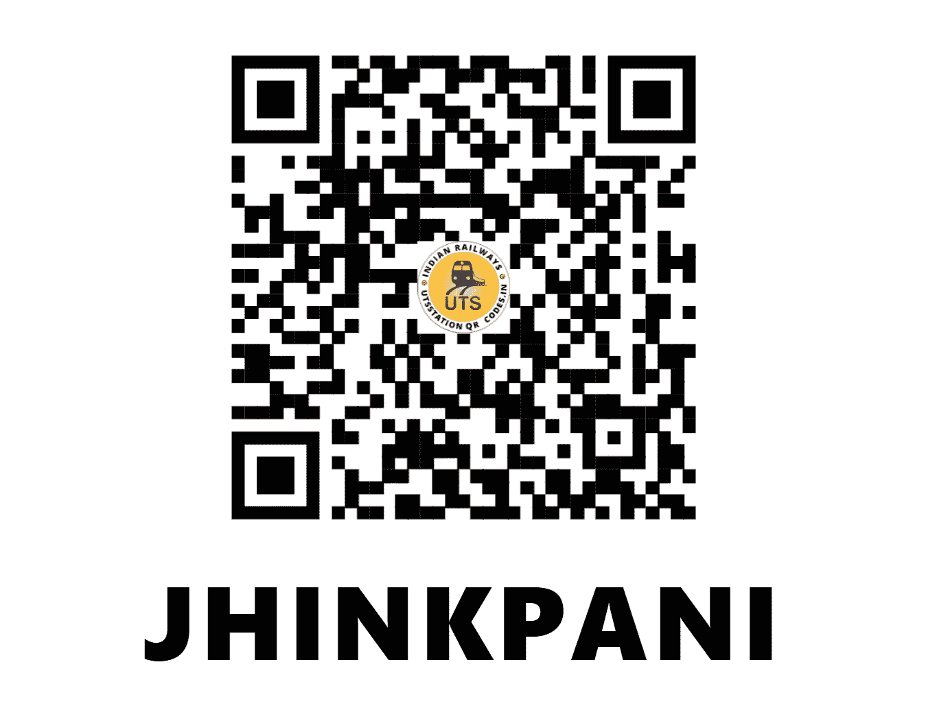 UTS QR Code for JHINKPANI - JNK (SE - JHARKHAND)