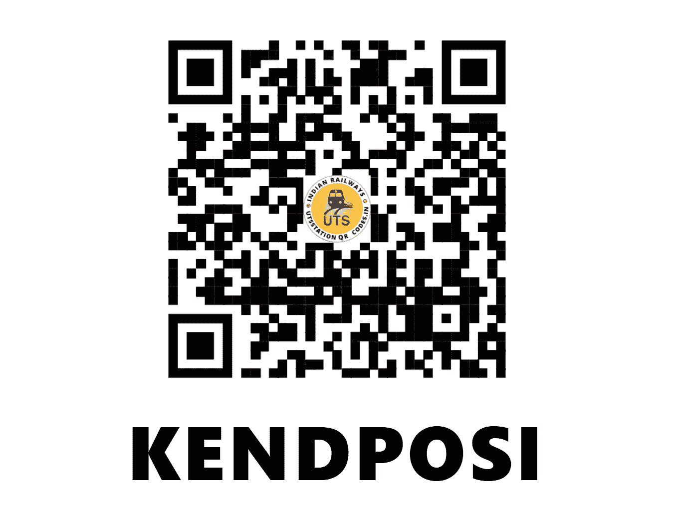 UTS QR Code for KENDPOSI - KNPS (SE - JHARKHAND)
