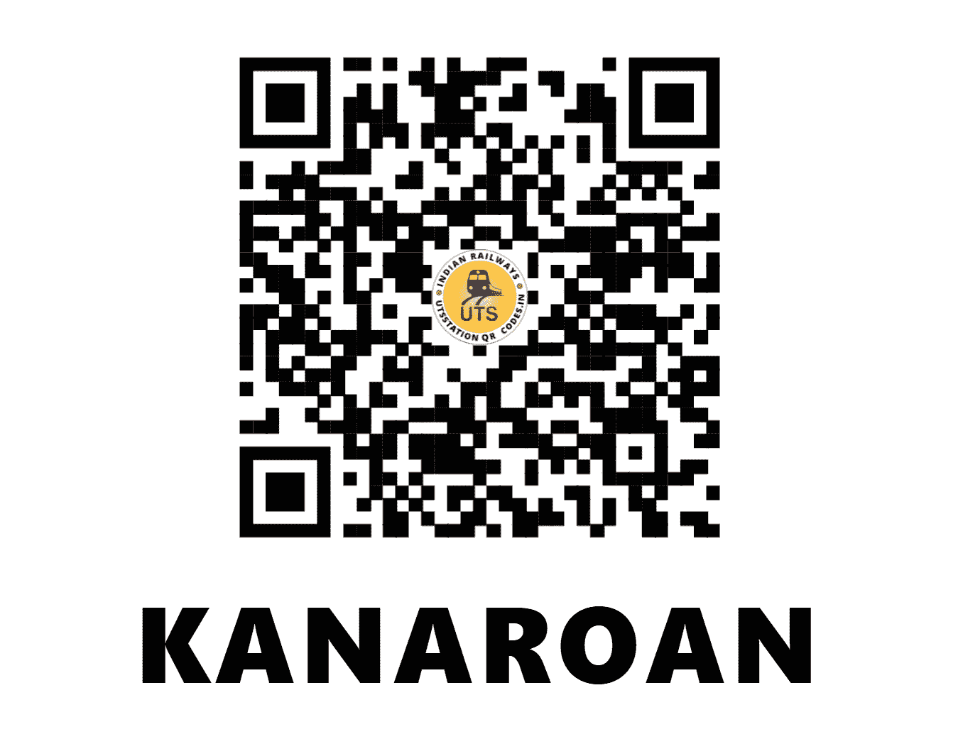 UTS QR Code for KANAROAN - KNRN (SE - JHARKHAND)