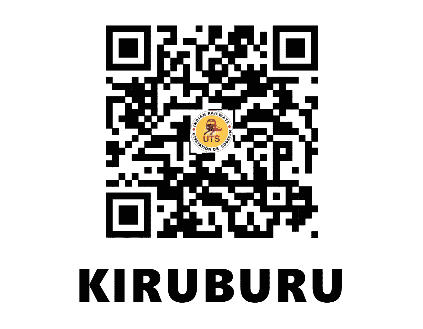 UTS QR Code for KIRUBURU - KRBU (SE - JHARKHAND)