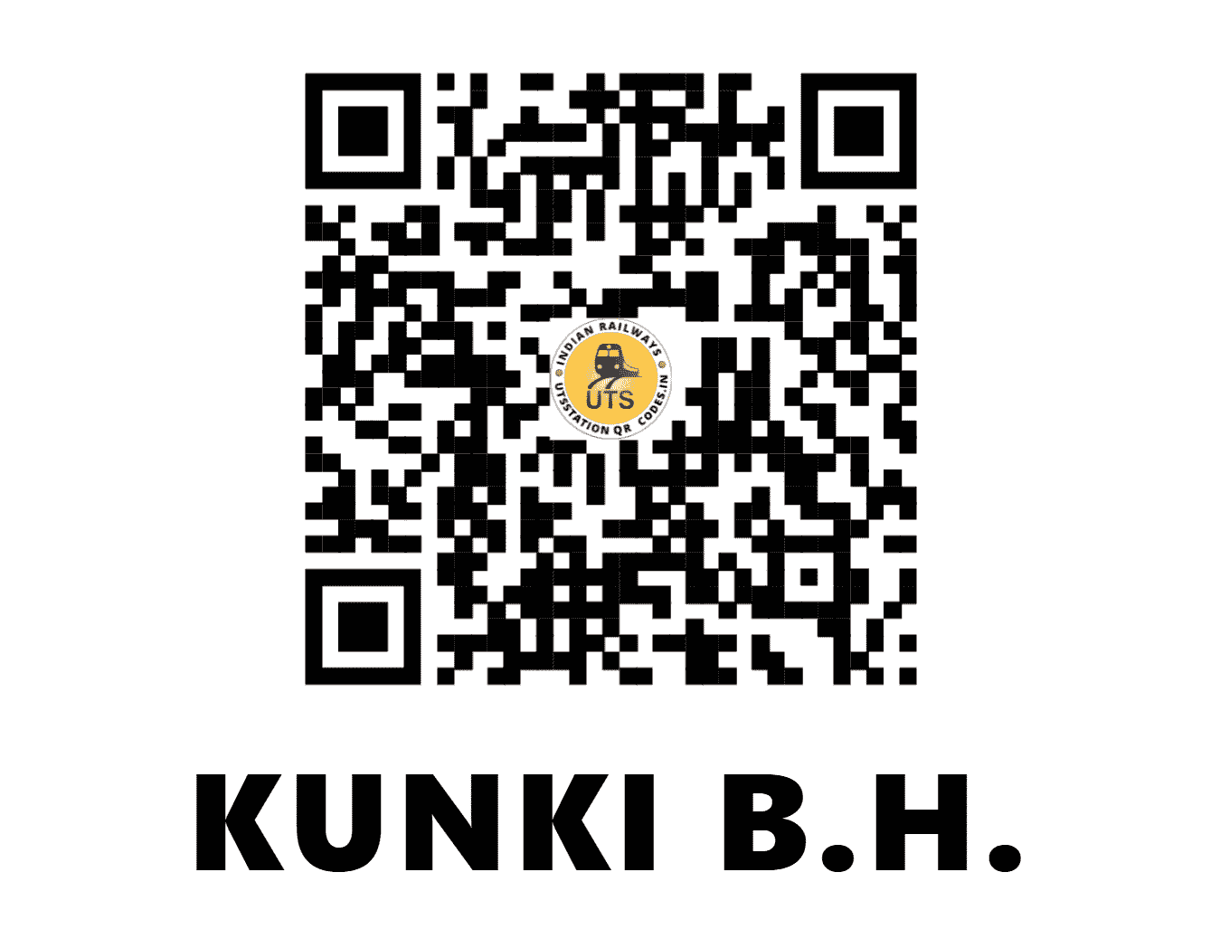 UTS QR Code for KUNKI B.H. - KZU (SE - JHARKHAND)
