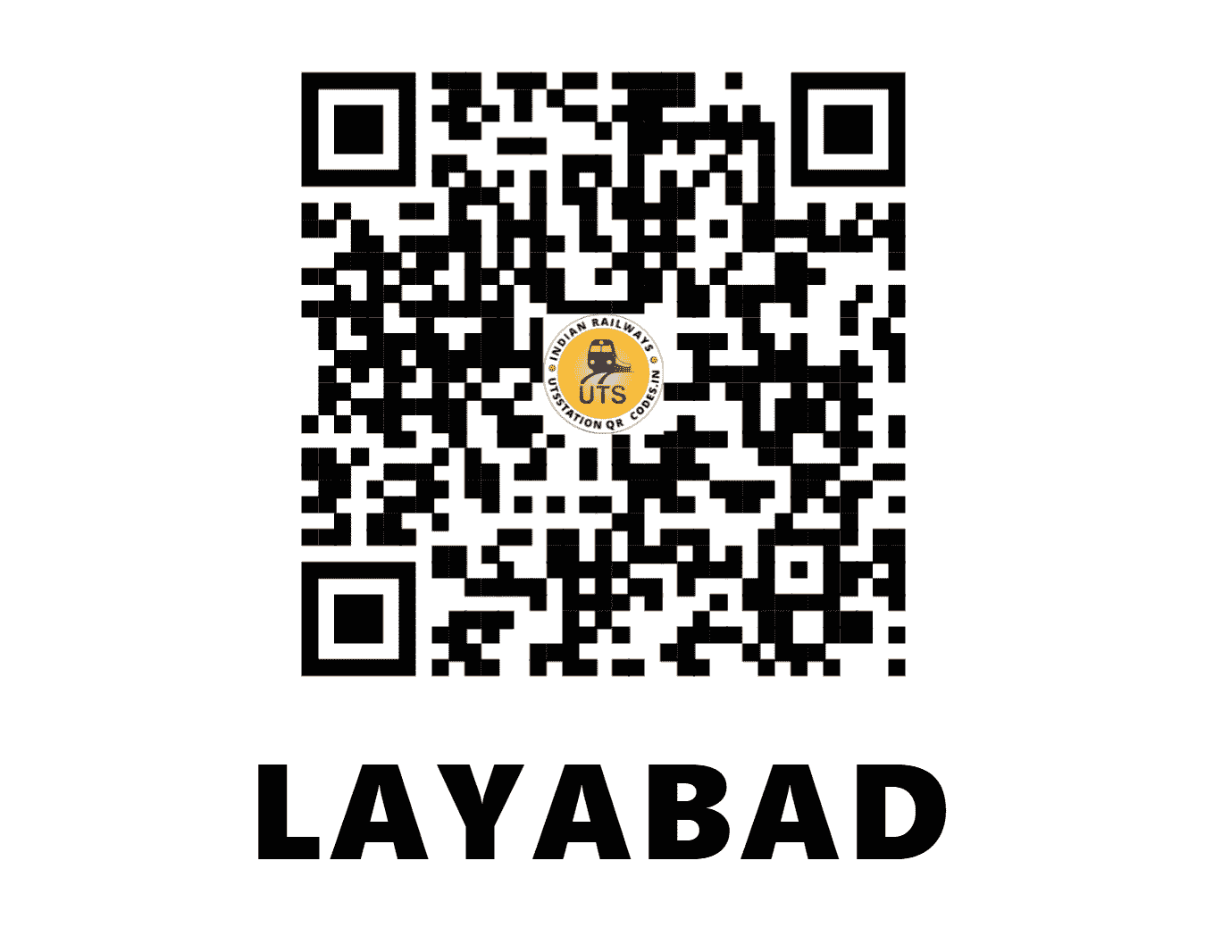 UTS QR Code for LAYABAD - LYD (SE - JHARKHAND)