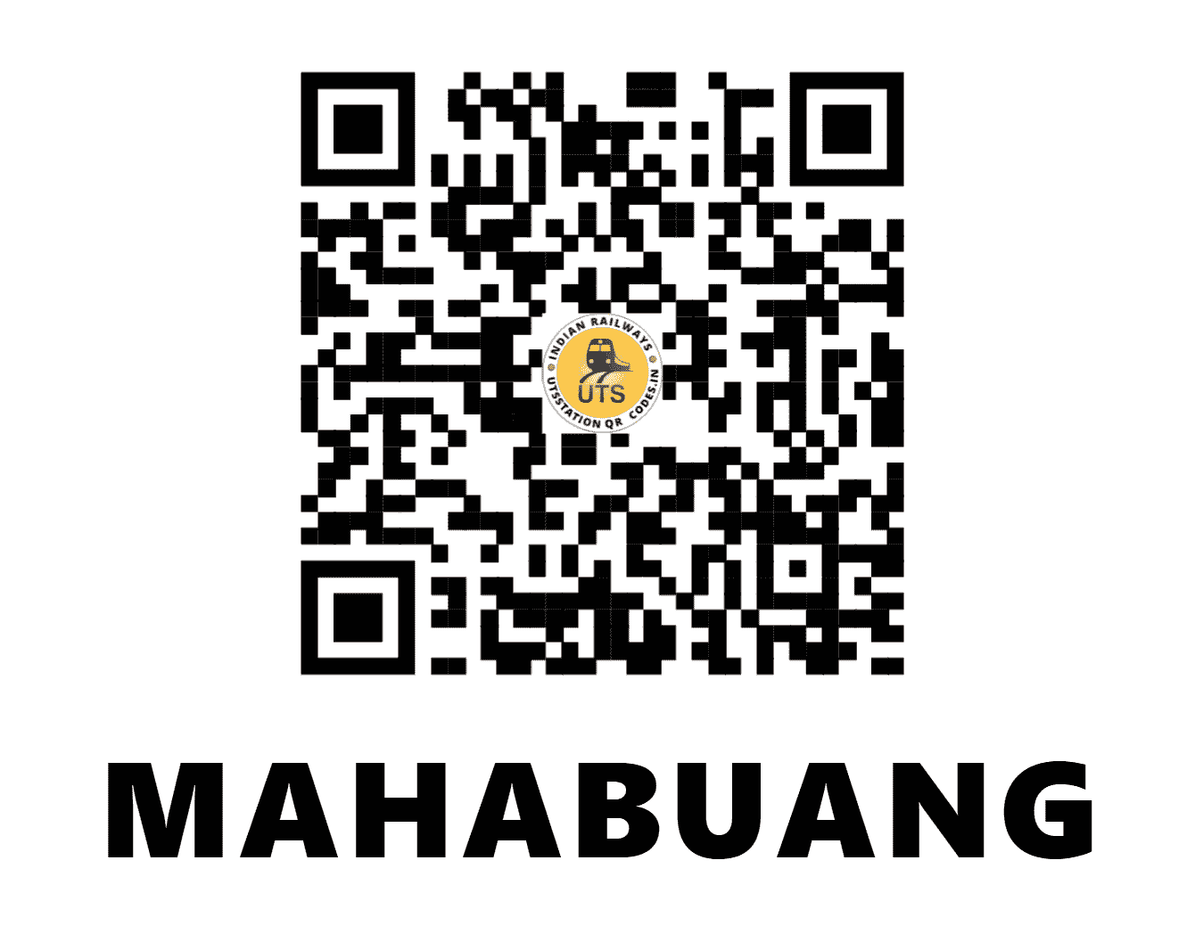 UTS QR Code for MAHABUANG - MCZ (SE - JHARKHAND)
