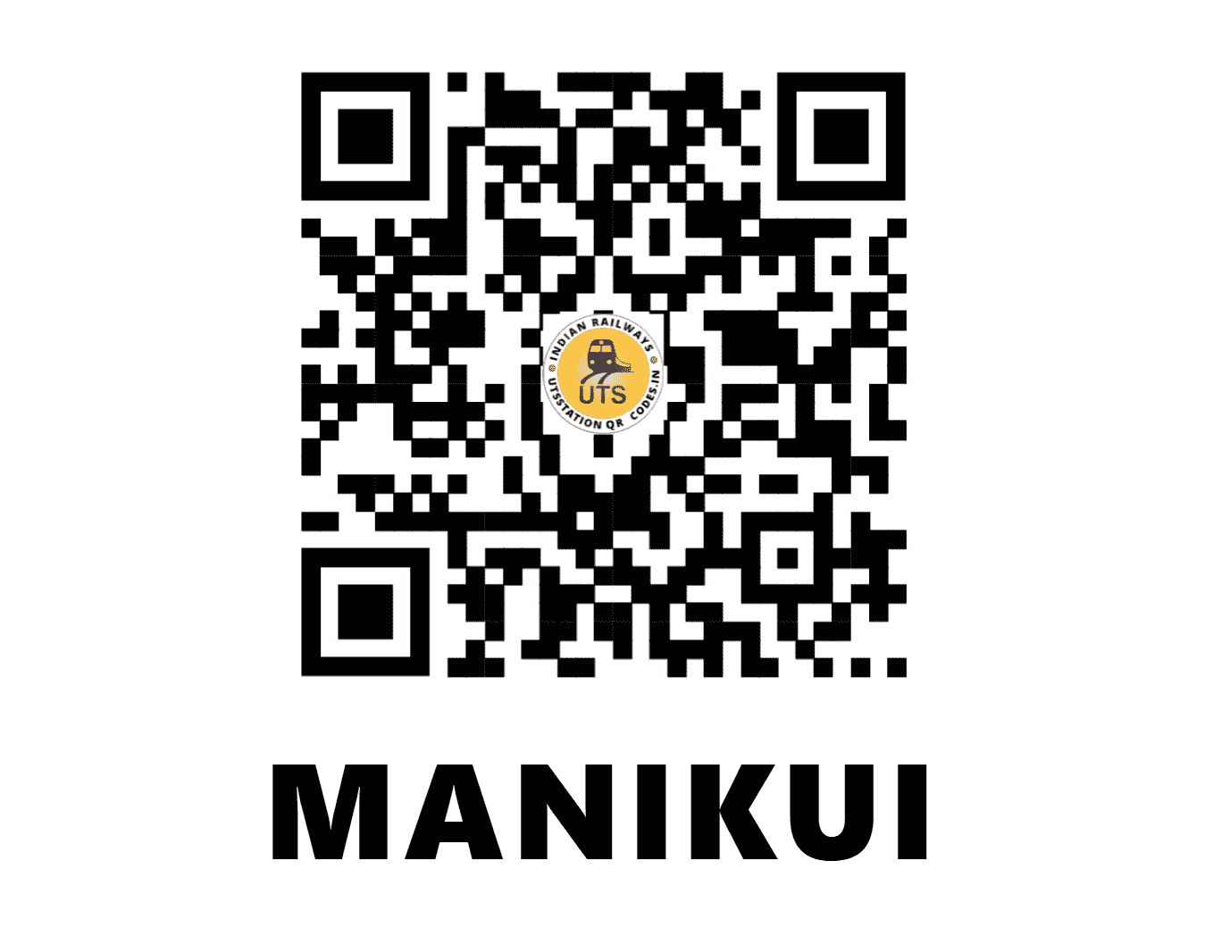UTS QR Code for MANIKUI - MIK (SE - JHARKHAND)