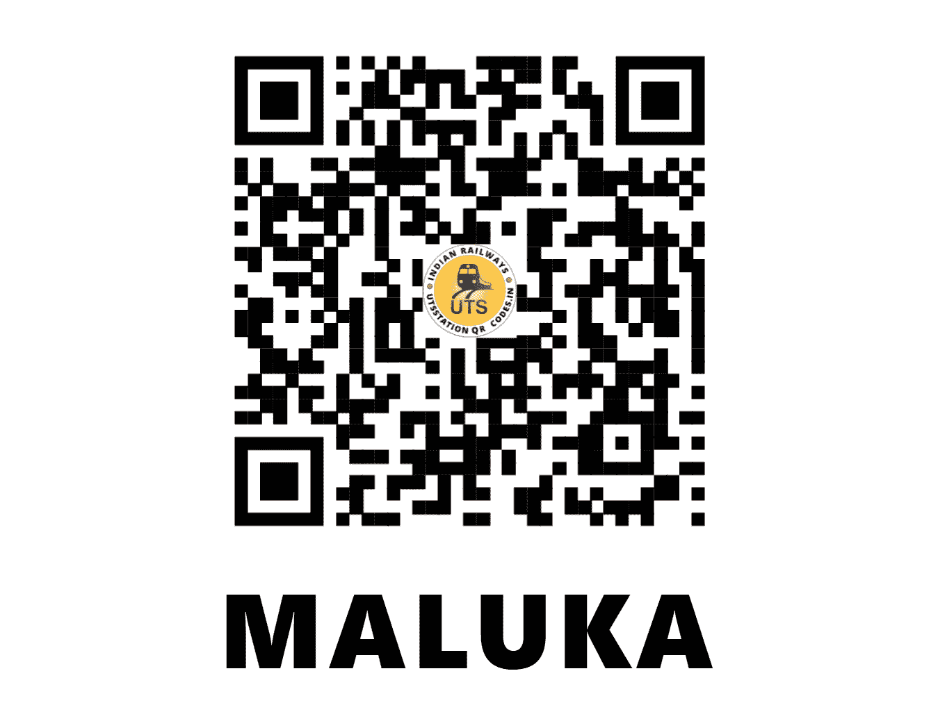 UTS QR Code for MALUKA - MLKA (SE - JHARKHAND)