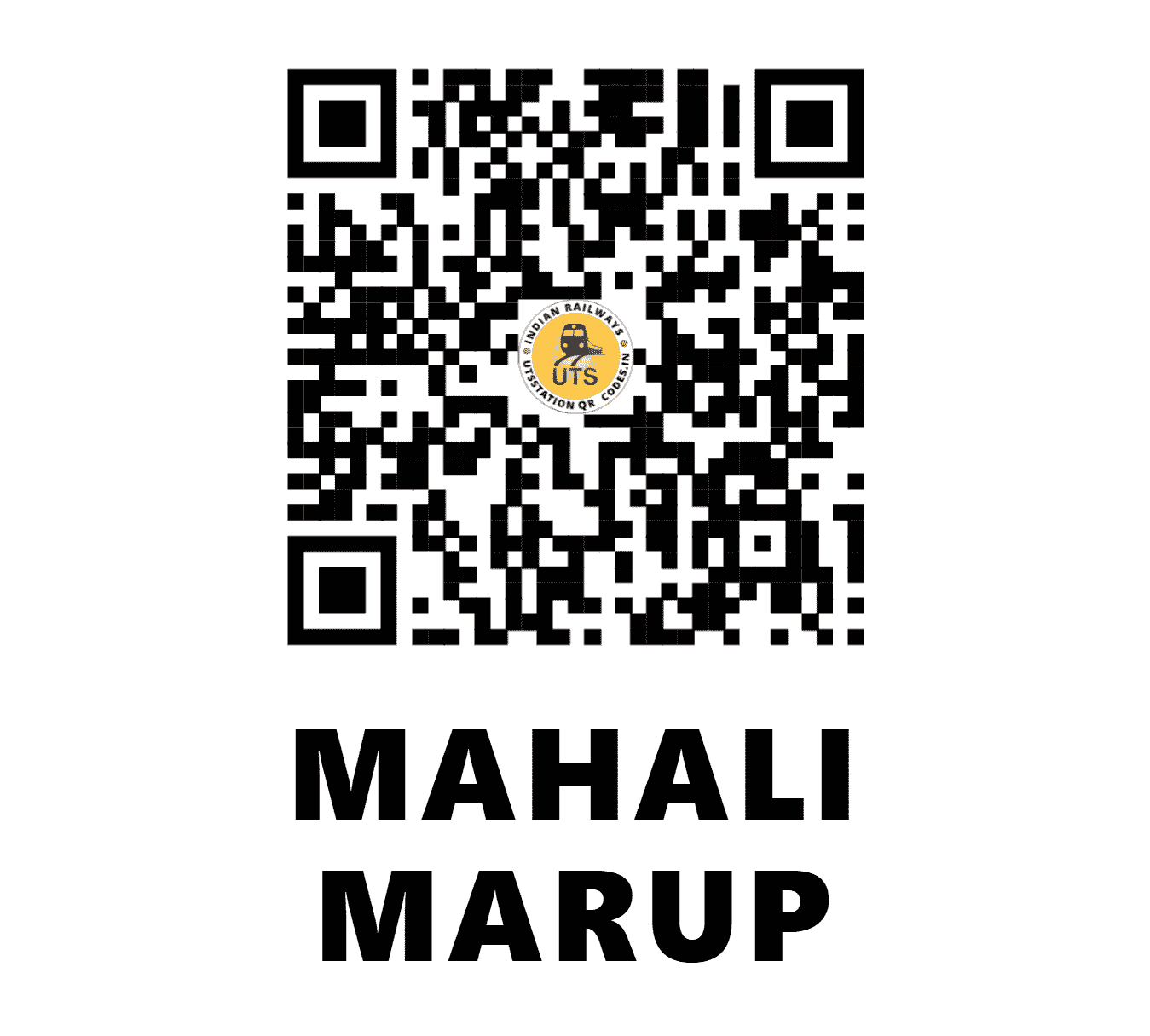 UTS QR Code for MAHALI MARUP - MMV (SE - JHARKHAND)