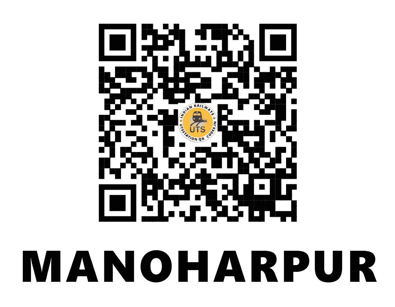 UTS QR Code for MANOHARPUR - MOU (SE - JHARKHAND)