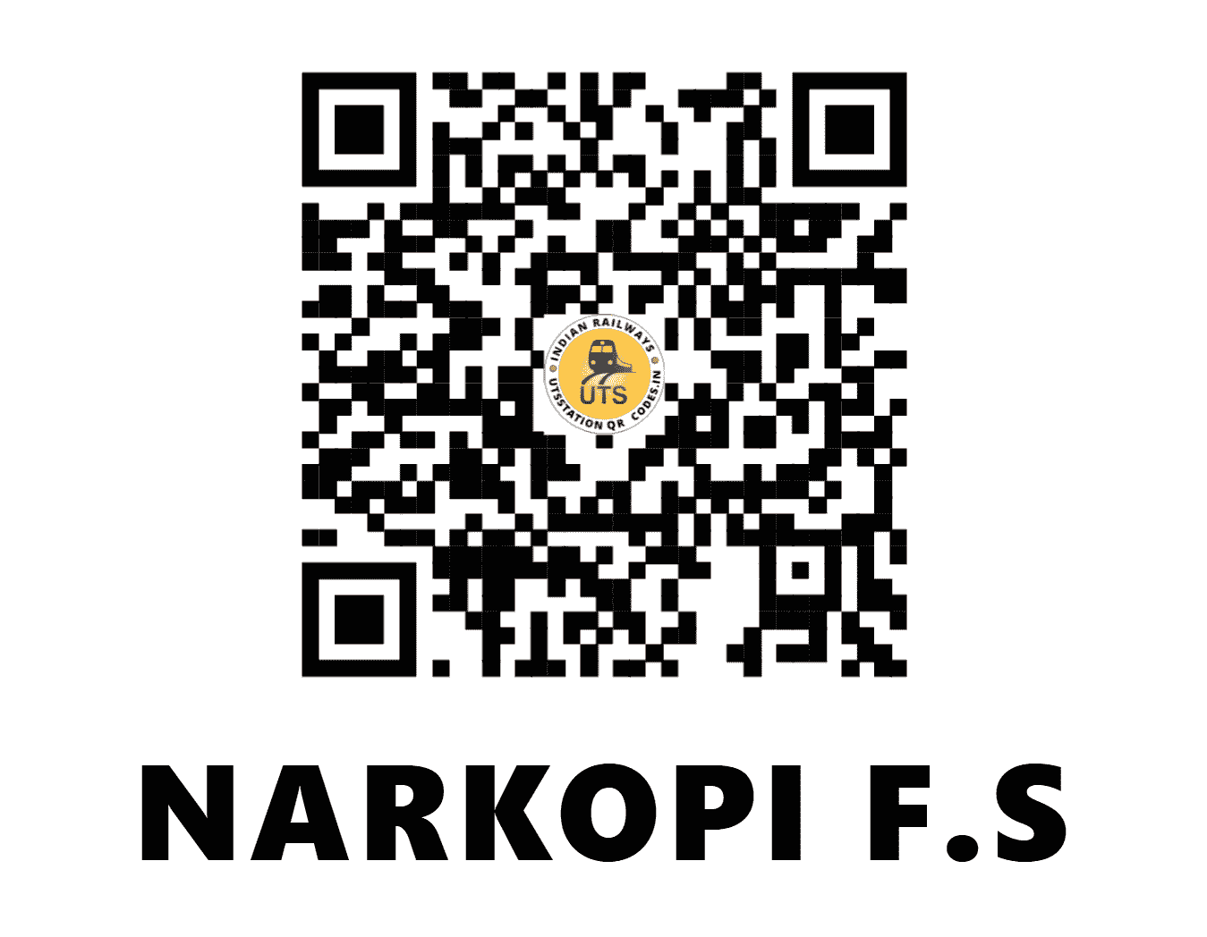 UTS QR Code for NARKOPI F.S - NRKP (SE - JHARKHAND)