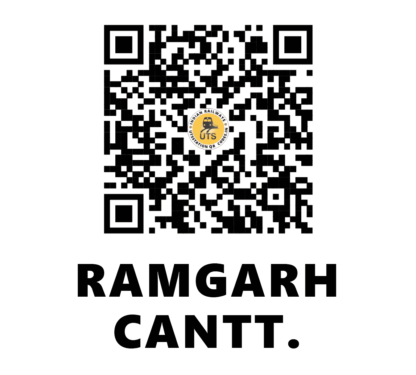 UTS QR Code for RAMGARH CANTT. - RMT (SE - JHARKHAND)