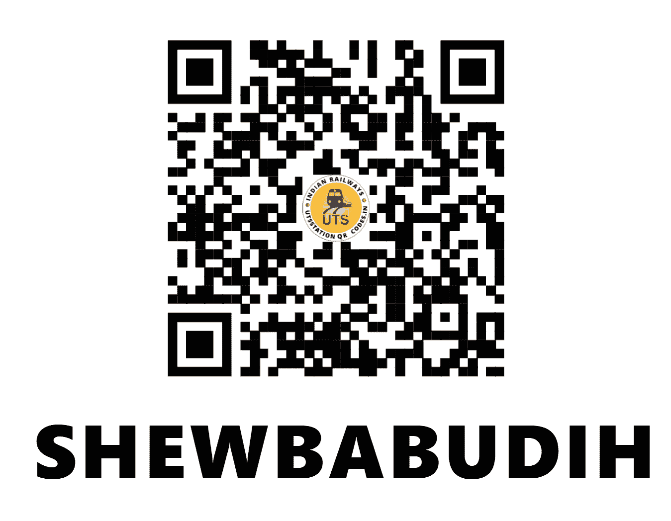 UTS QR Code for SHEWBABUDIH - SBW (SE - JHARKHAND)