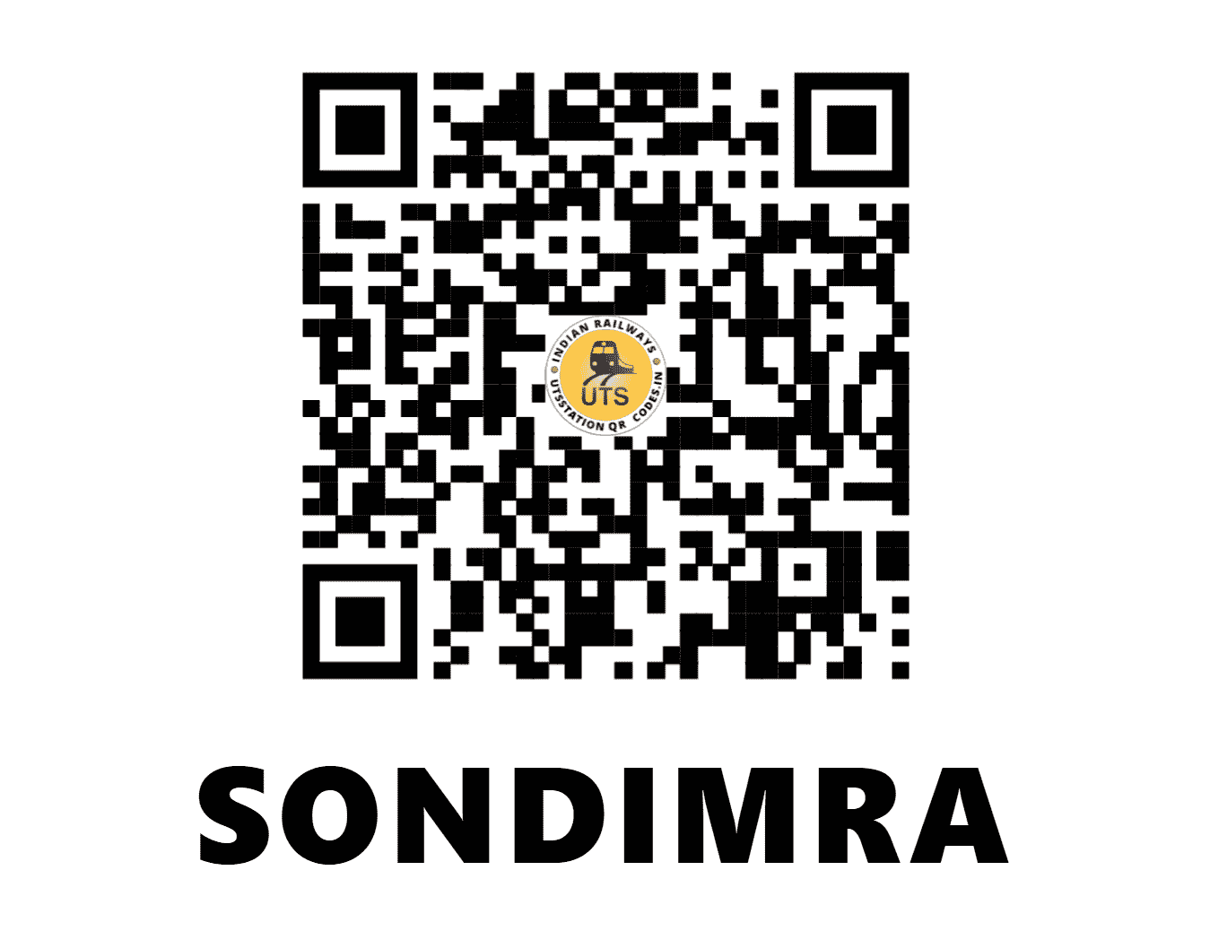UTS QR Code for SONDIMRA - SND (SE - JHARKHAND)