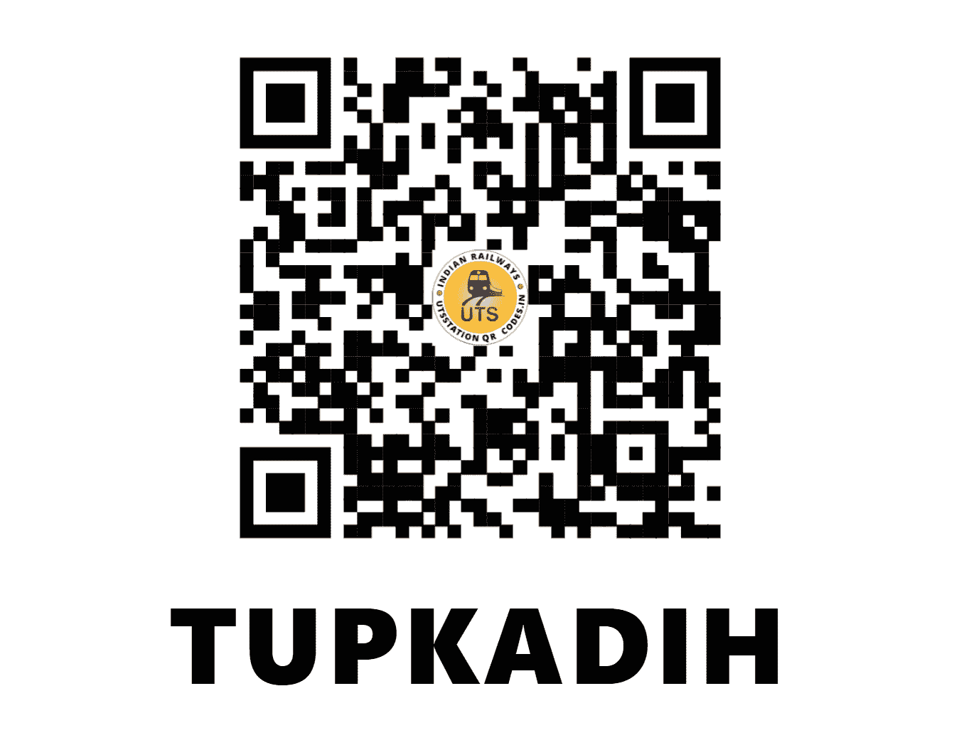 UTS QR Code for TUPKADIH - TKB (SE - JHARKHAND)