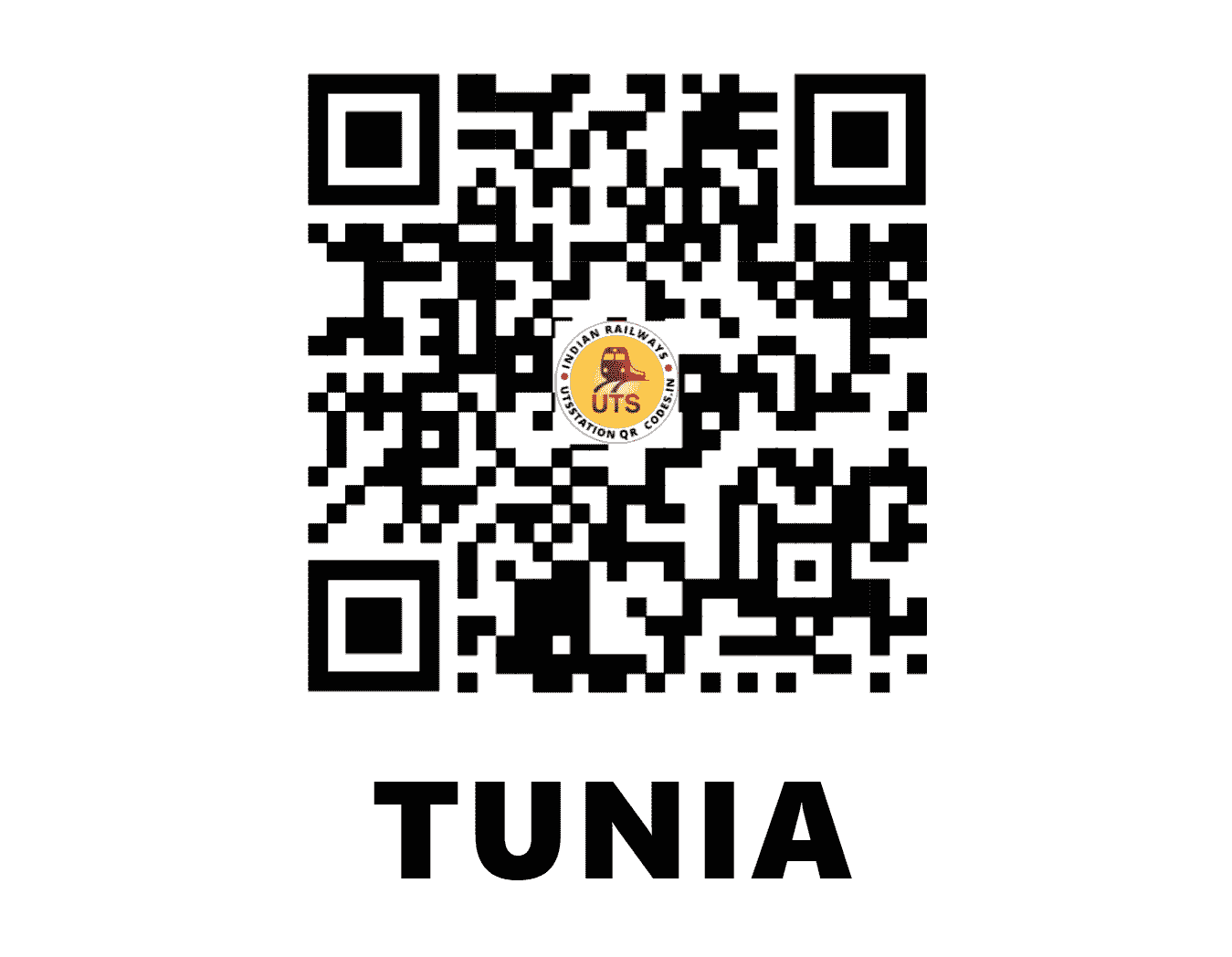 UTS QR Code for TUNIA - TUX (SE - JHARKHAND)