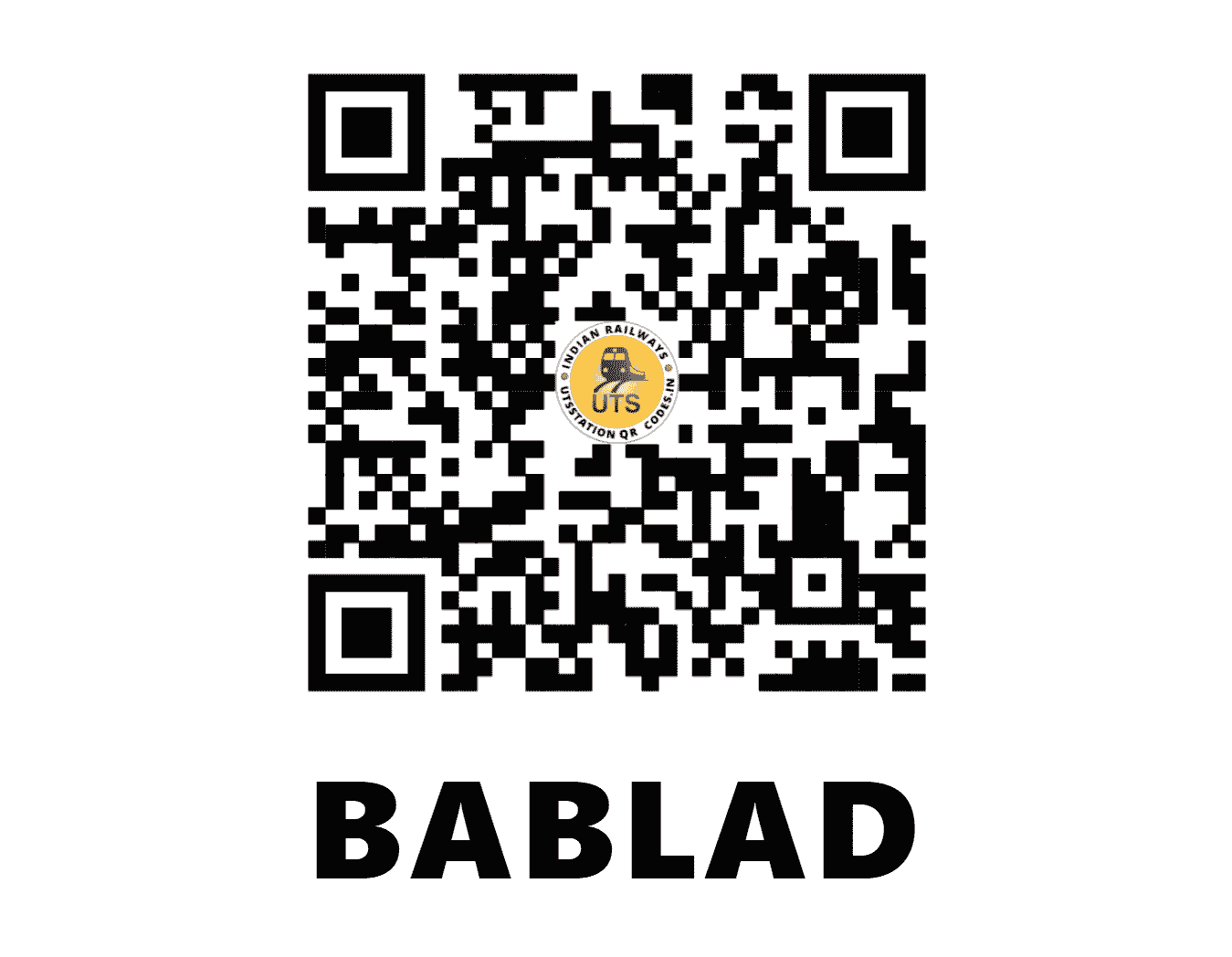 UTS QR Code for BABLAD - BBD (CR - KARNATAKA)