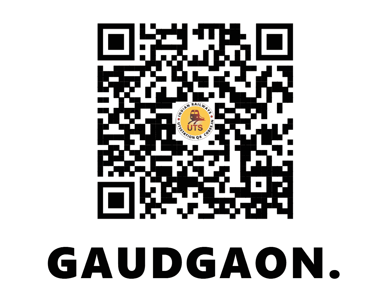 UTS QR Code for GAUDGAON. - GDGN (CR - KARNATAKA)