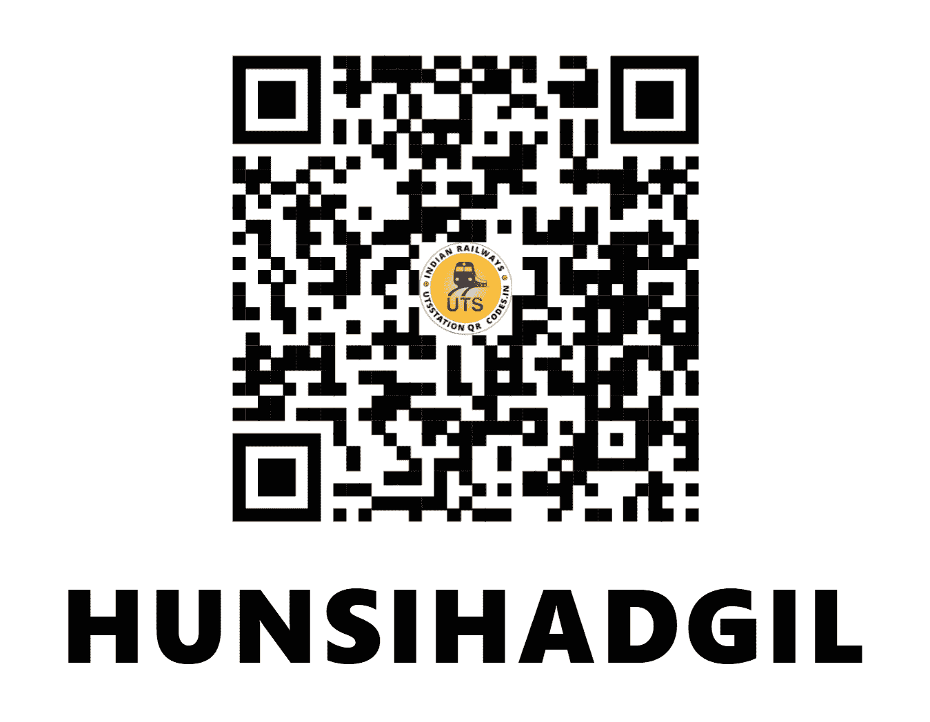 UTS QR Code for HUNSIHADGIL - HHD (CR - KARNATAKA)